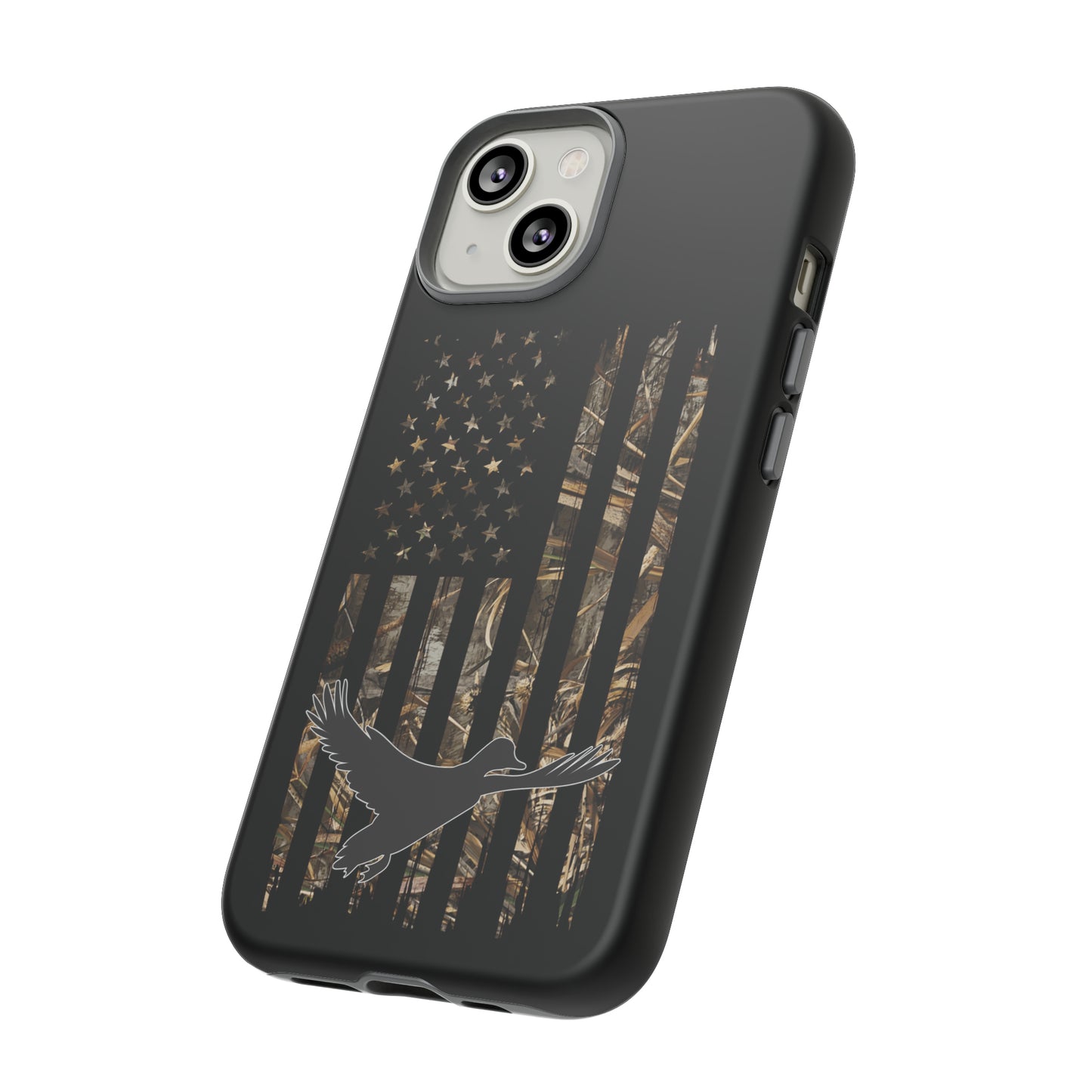 Camo Duck American Flag Phone Case