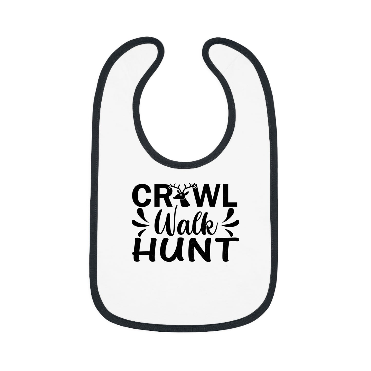 Crawl Walk Hunt Baby Jersey Bib