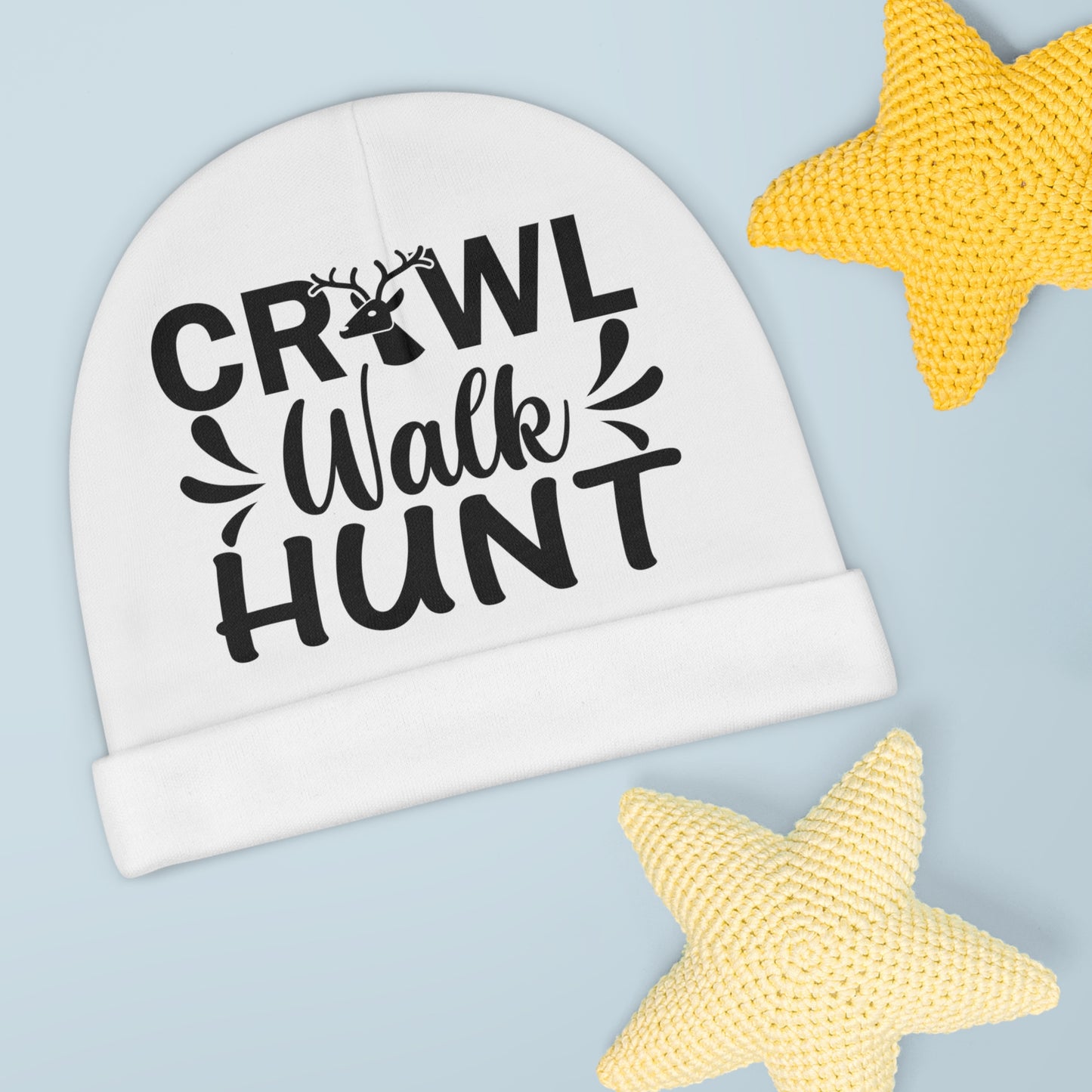 Crawl Walk Hunt Baby Beanie