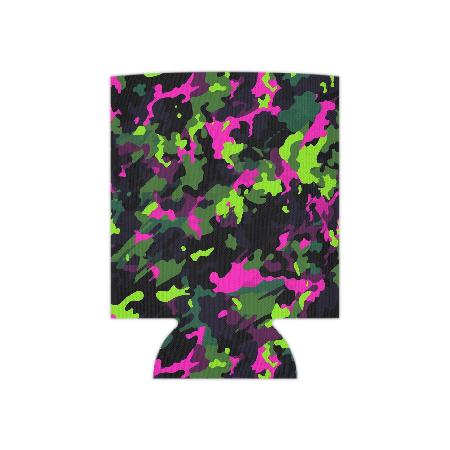 Neon Camo Can Cooler