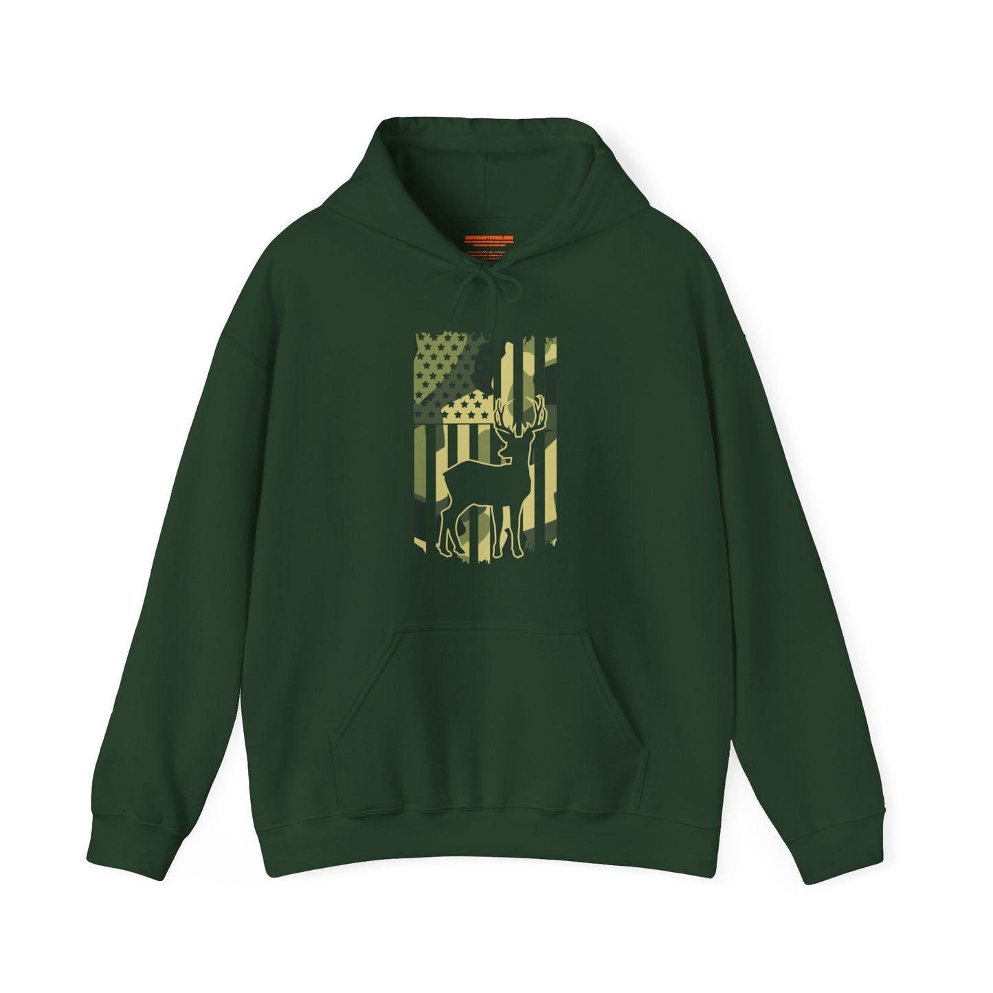 Deer Camo Flag Hooded Sweatshirt