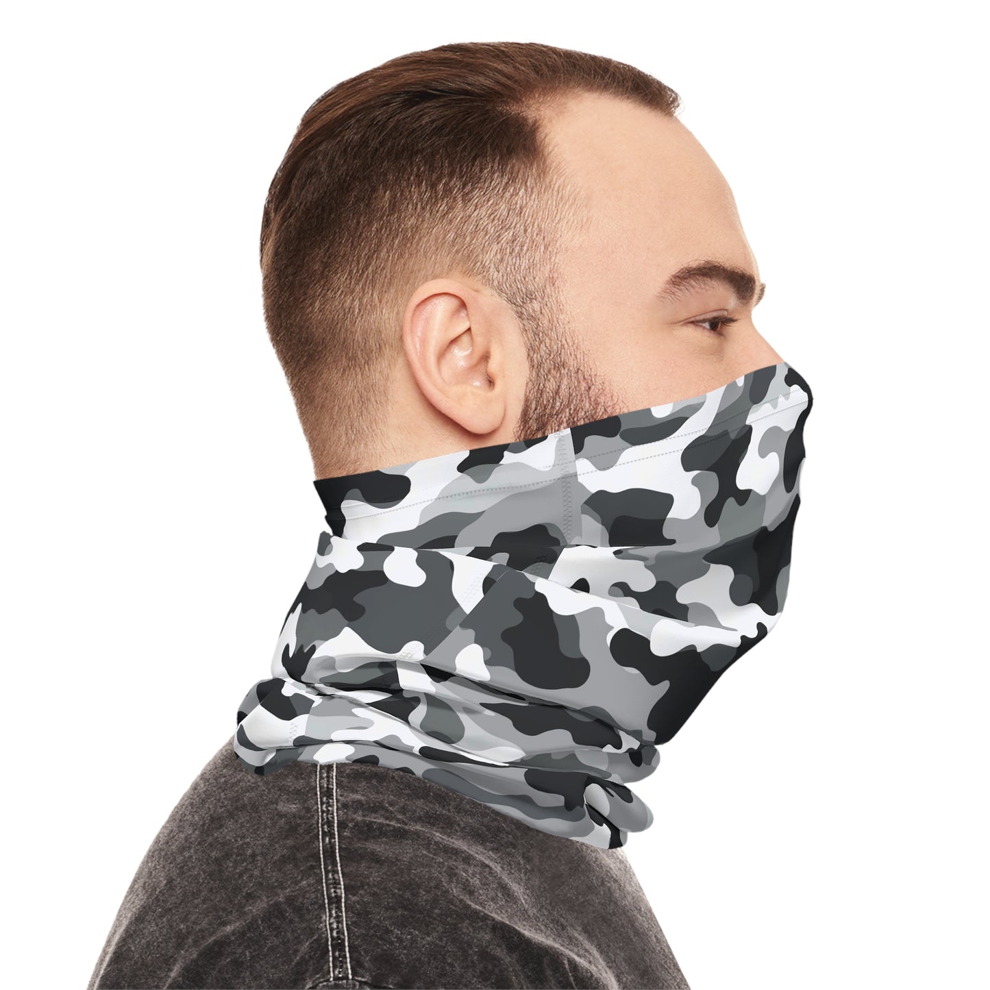 White Camo Neck Gaiter