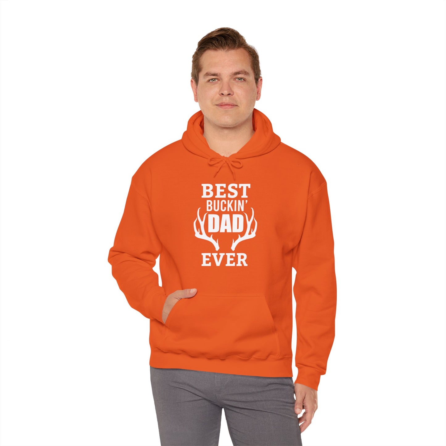 Best Buckng Dad Ever Antler Hooded Sweatshirt