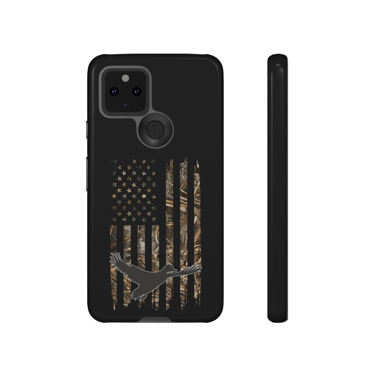 Camo Duck American Flag Phone Case