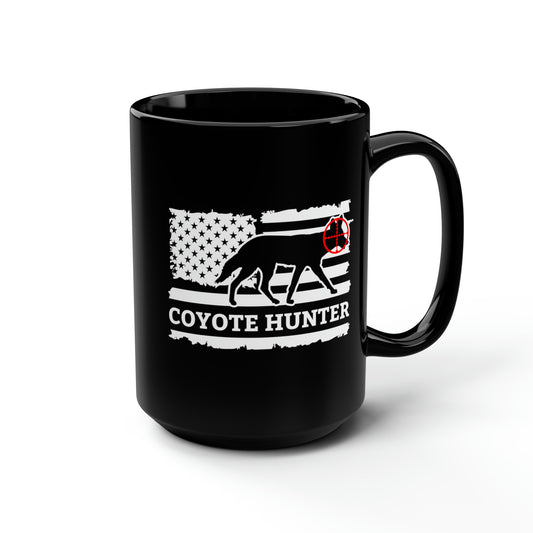 American Flag Coyote Hunter Mug, 15oz