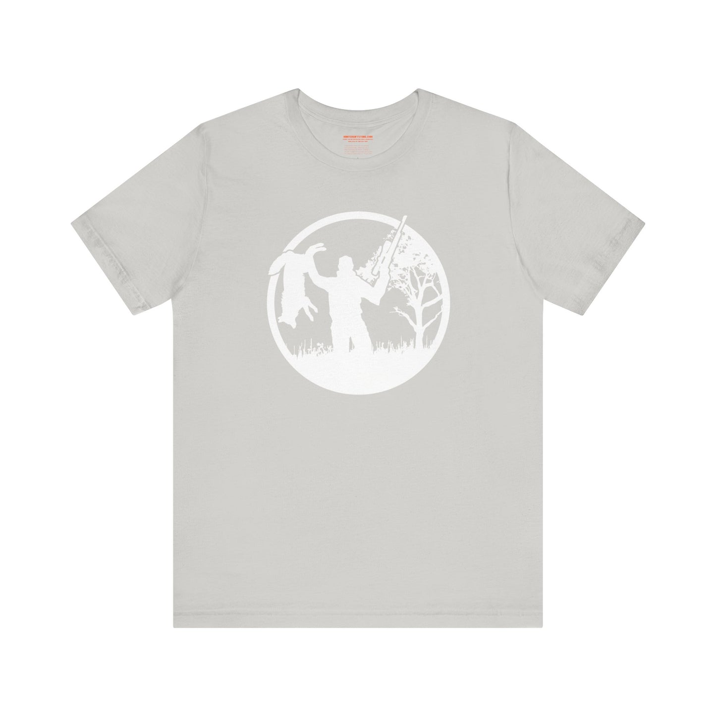 Coyote Hunter Holding Coyote White Circle T-Shirt