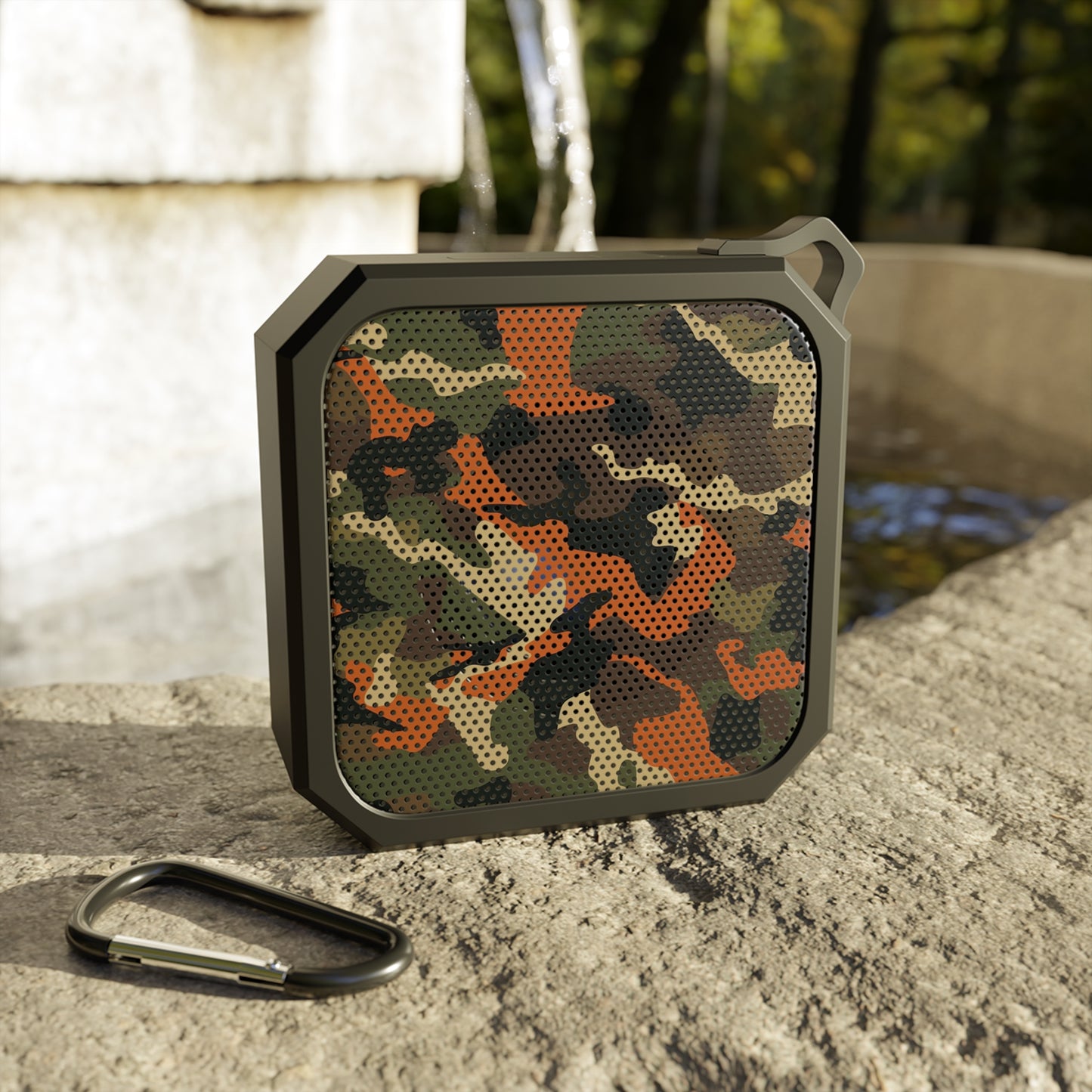 Orange Camo Waterproof Bluetooth Speaker