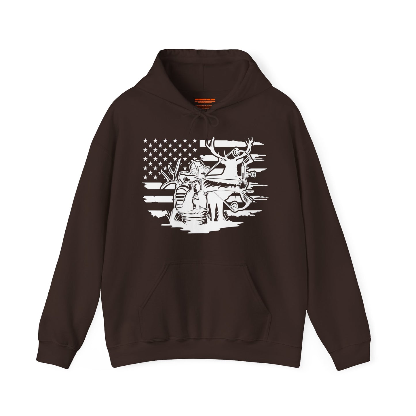 US Deer Bowhunting Flag Hooded Sweatshirt