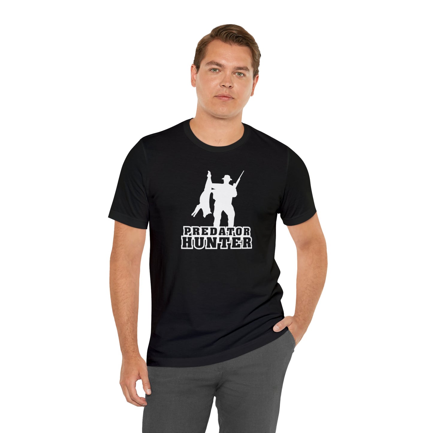 Predator Hunter Holding Coyote T-Shirt