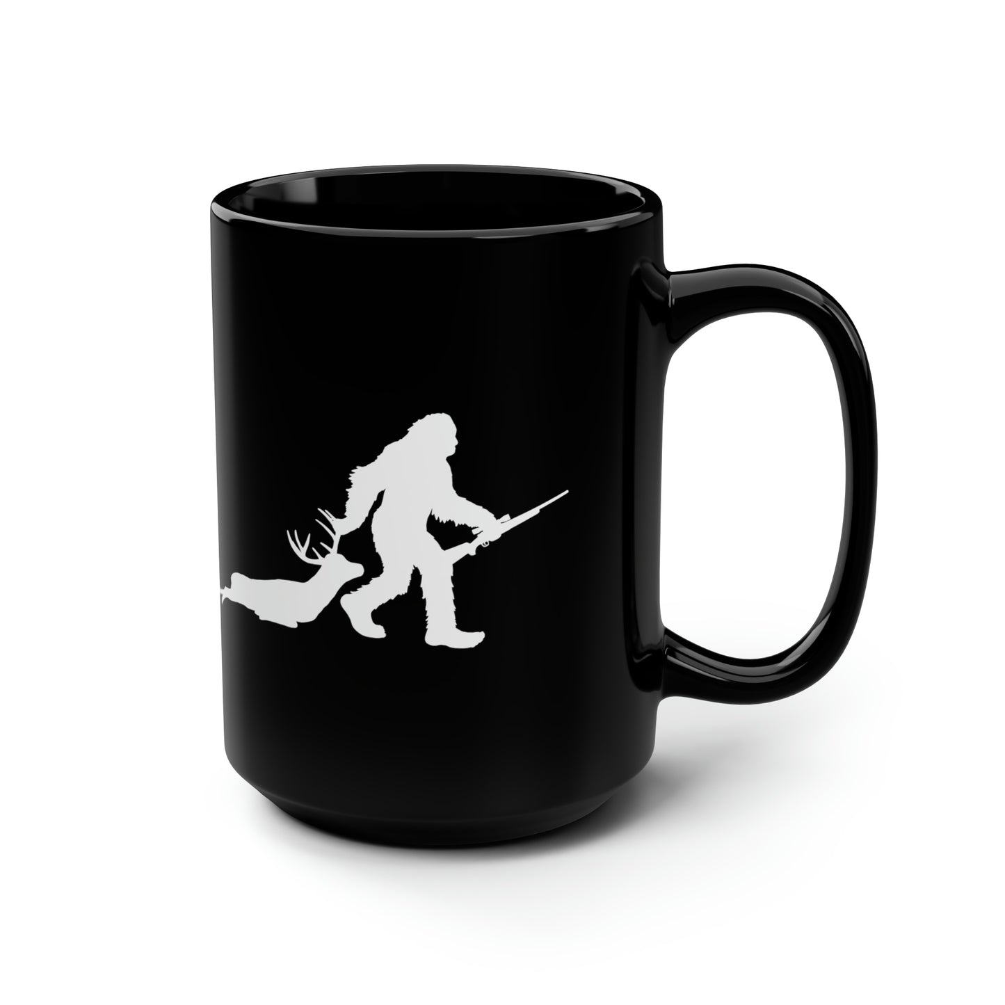 Bigfoot Dragging Deer Mug, 15oz