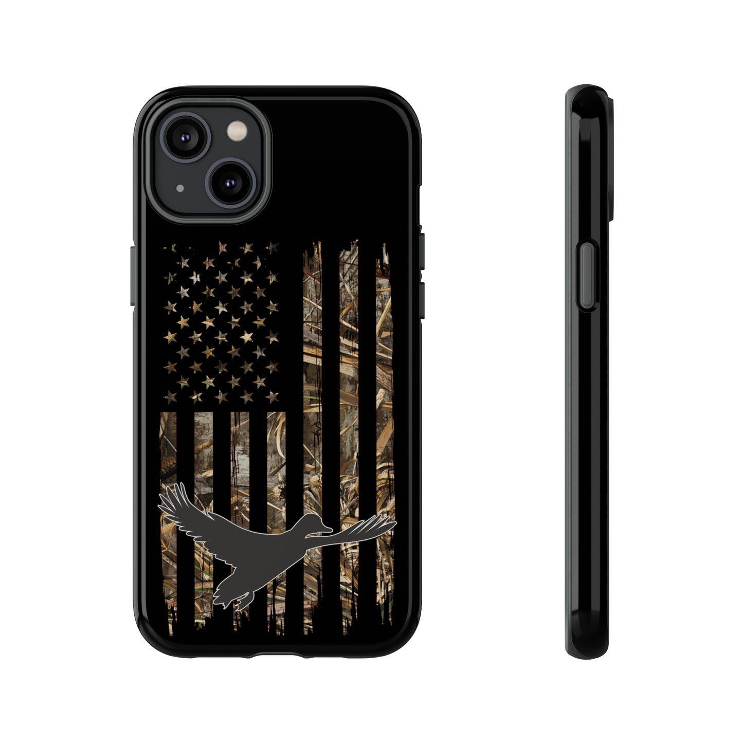 Camo Duck American Flag Phone Case