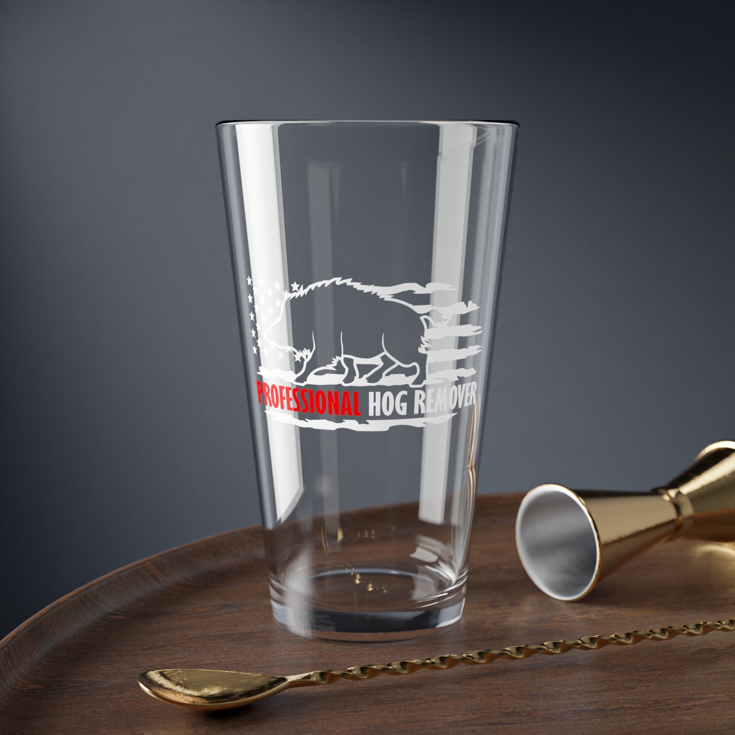 Professional Hog Remover Pint Glass