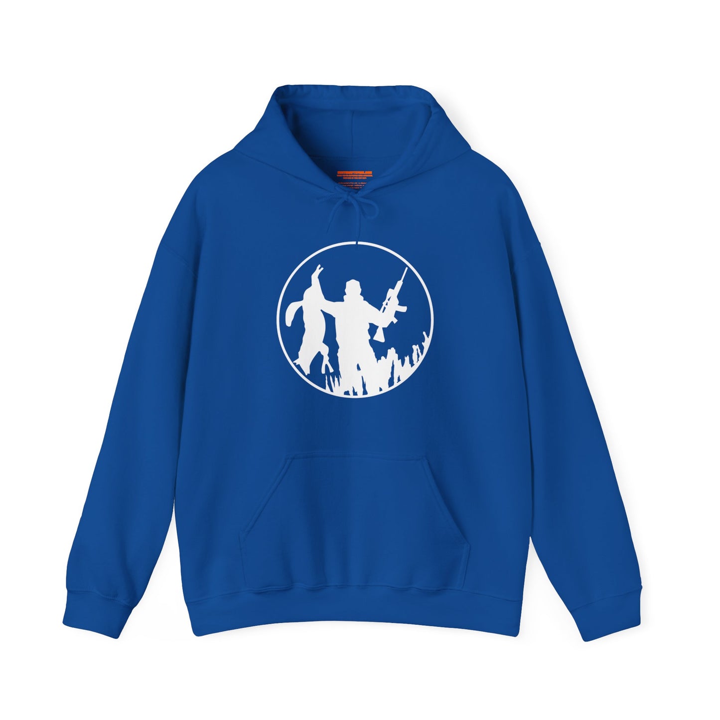 Coyote Hunter Holding Coyote Circle Hooded Sweatshirt