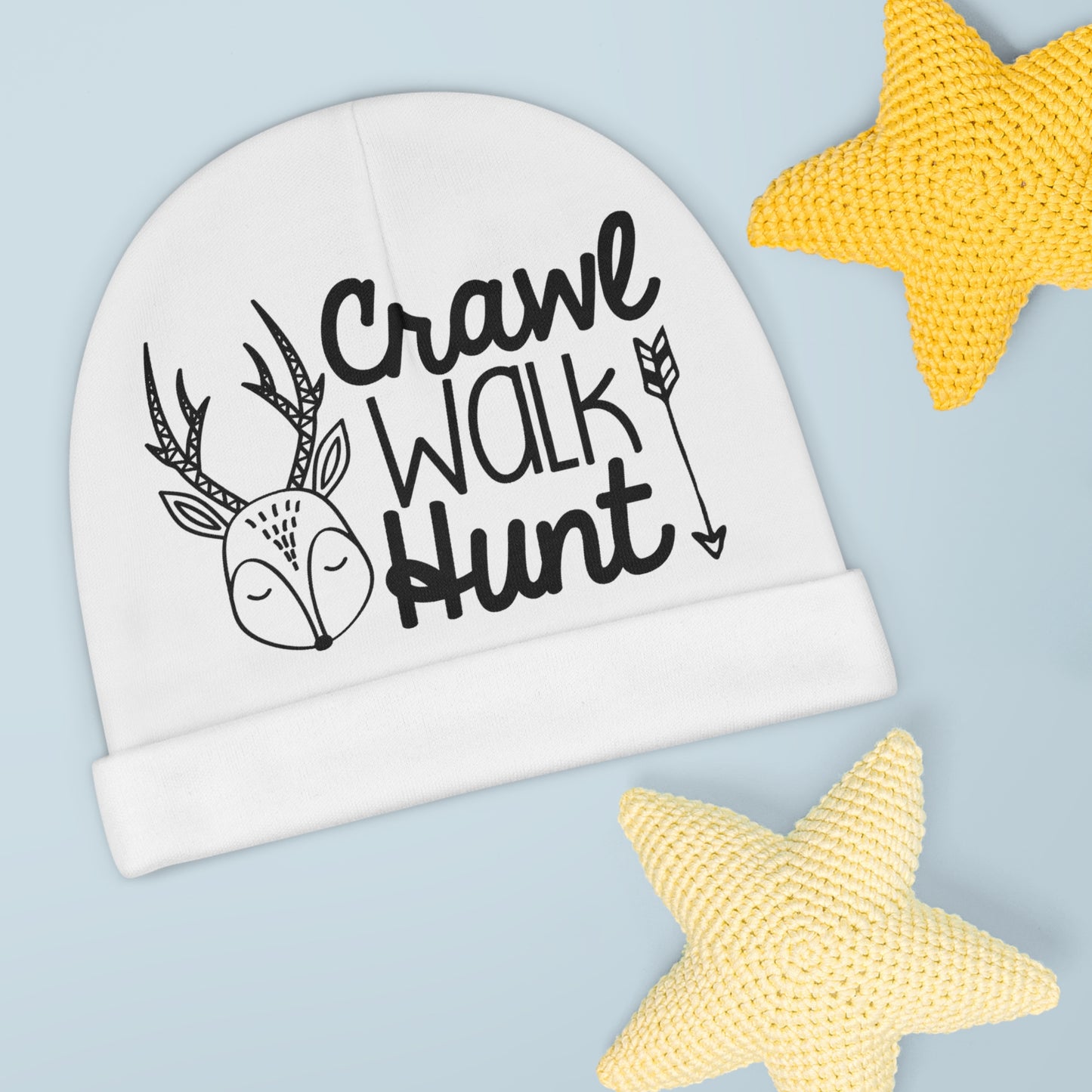 Crawl Walk Hunt Baby Beanie