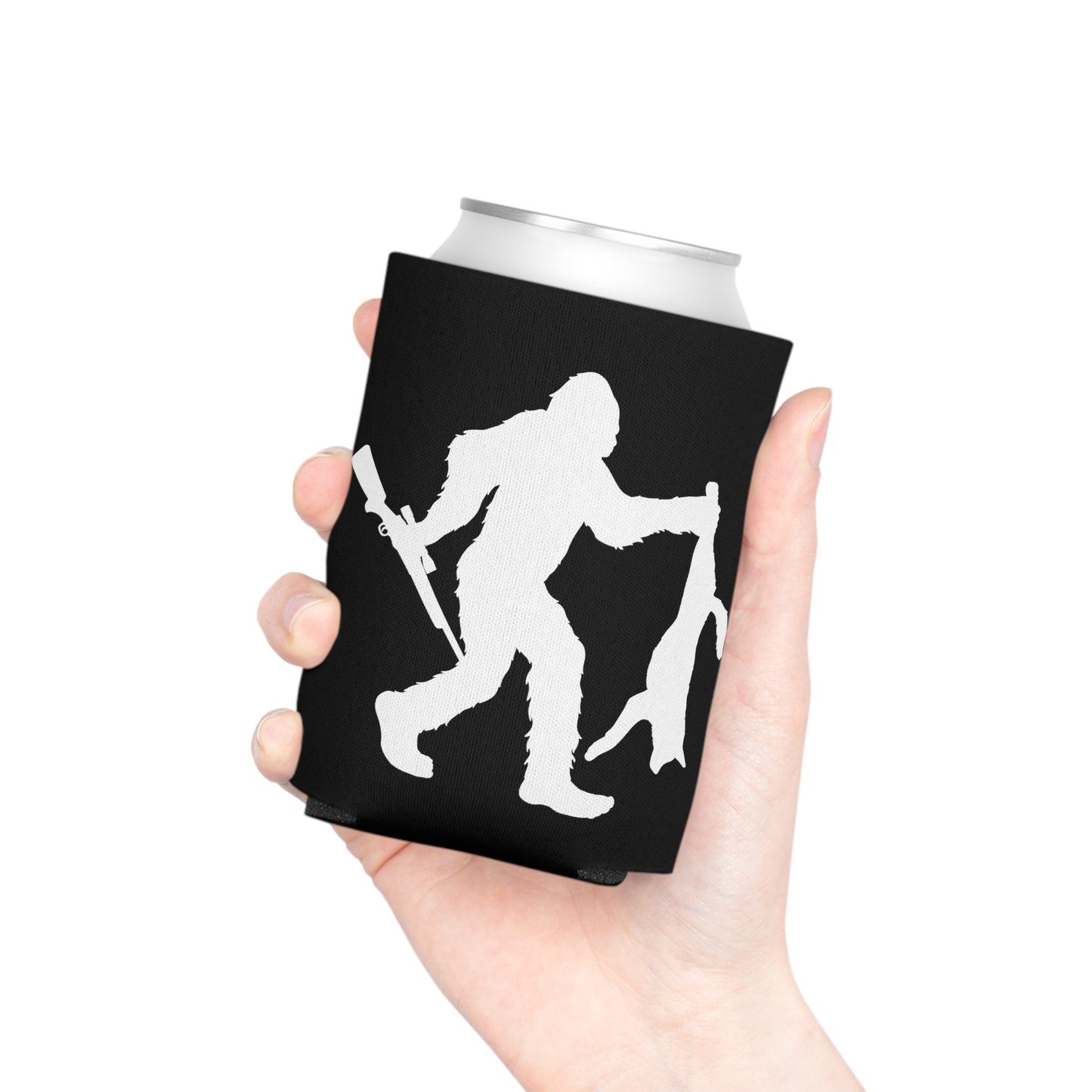 Bigfoot Holding Coyote Can Cooler