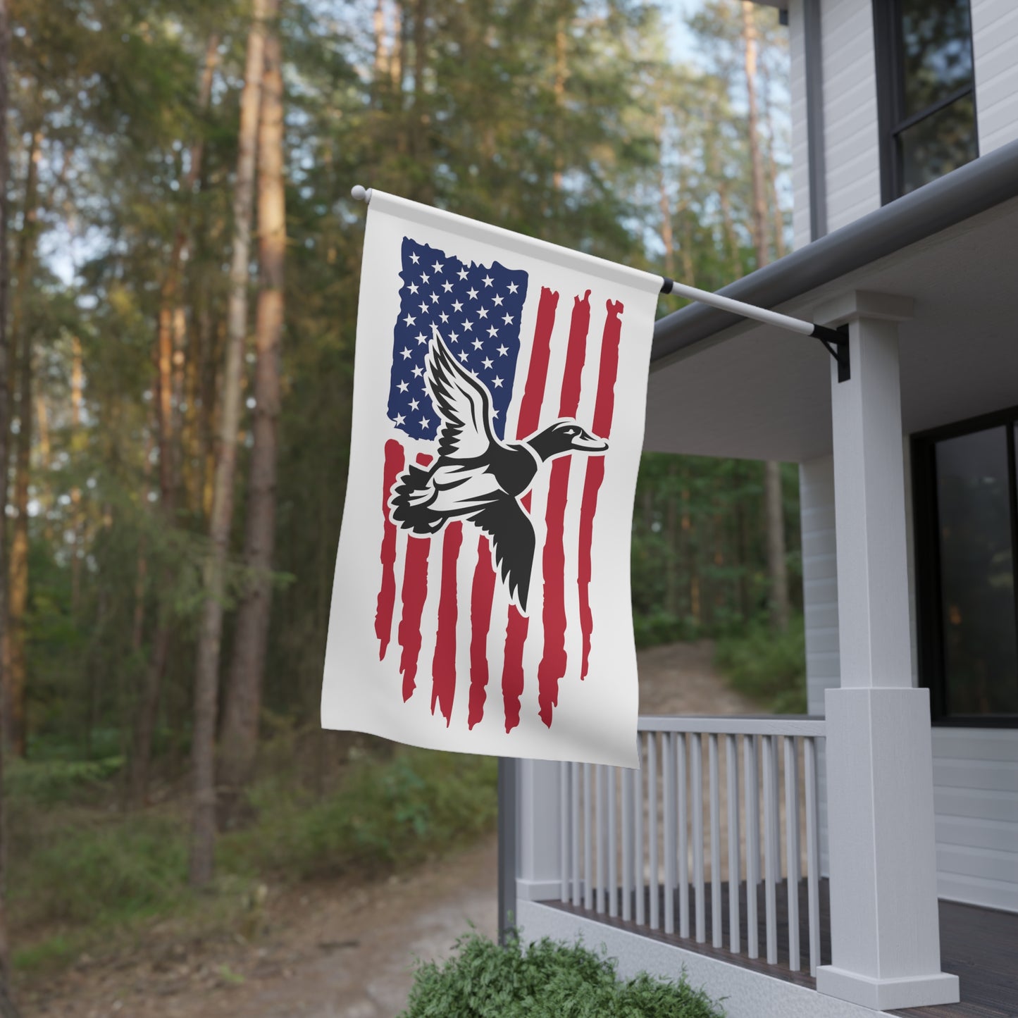 Duck Hunting American Flag