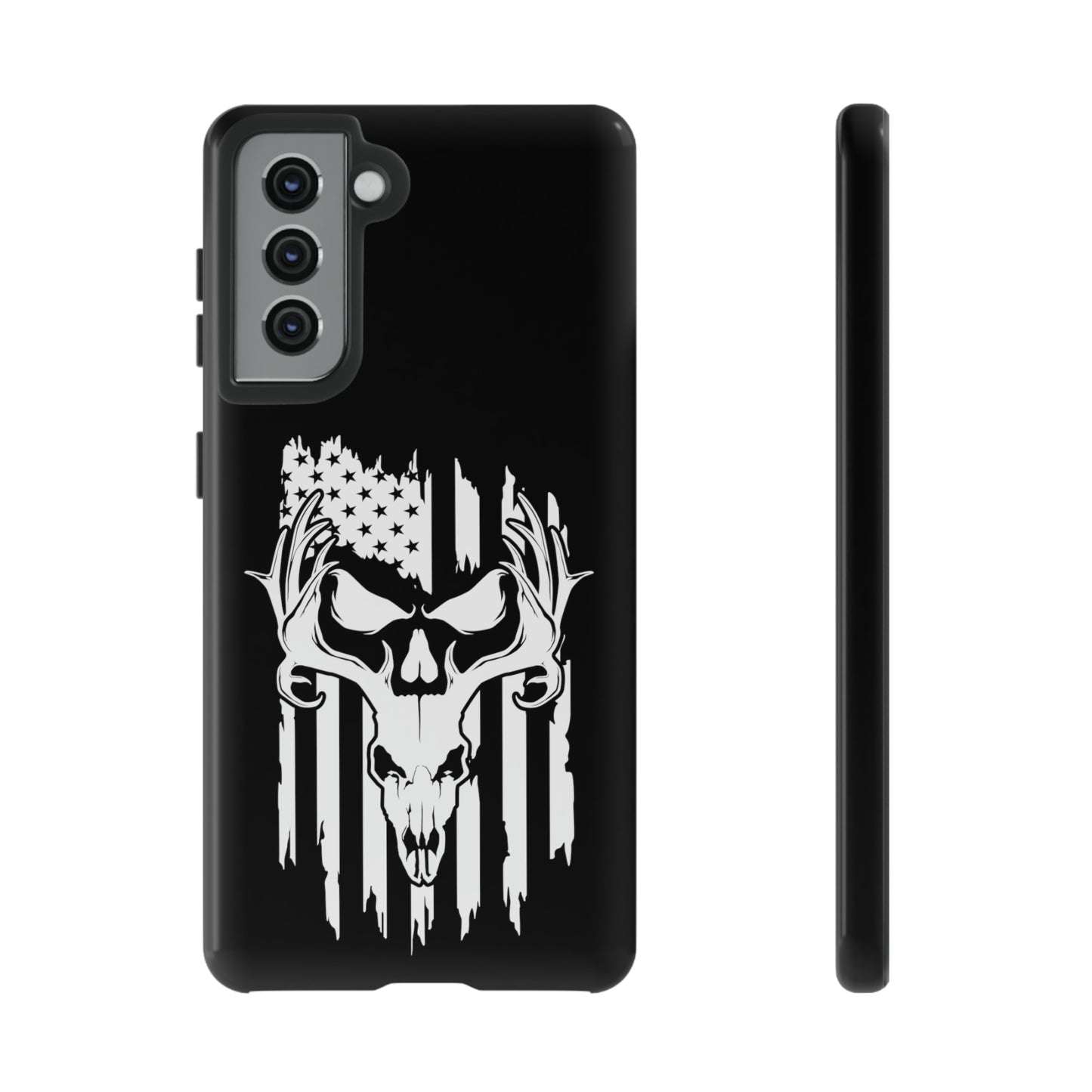 Deer Skull American Flag Phone Case