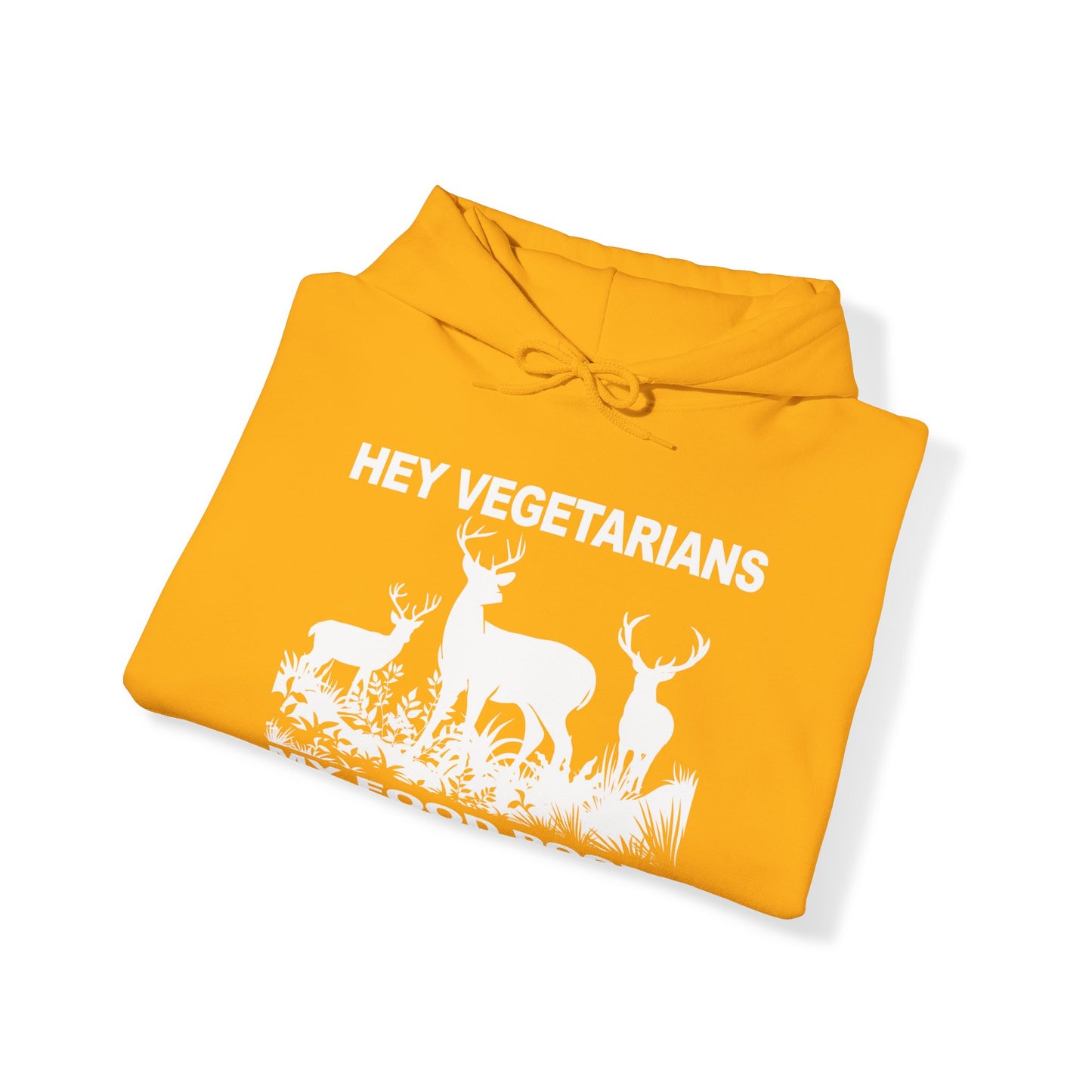 Hey Vegetarians My Food Poops On Your Food Hooded Sweatshirt