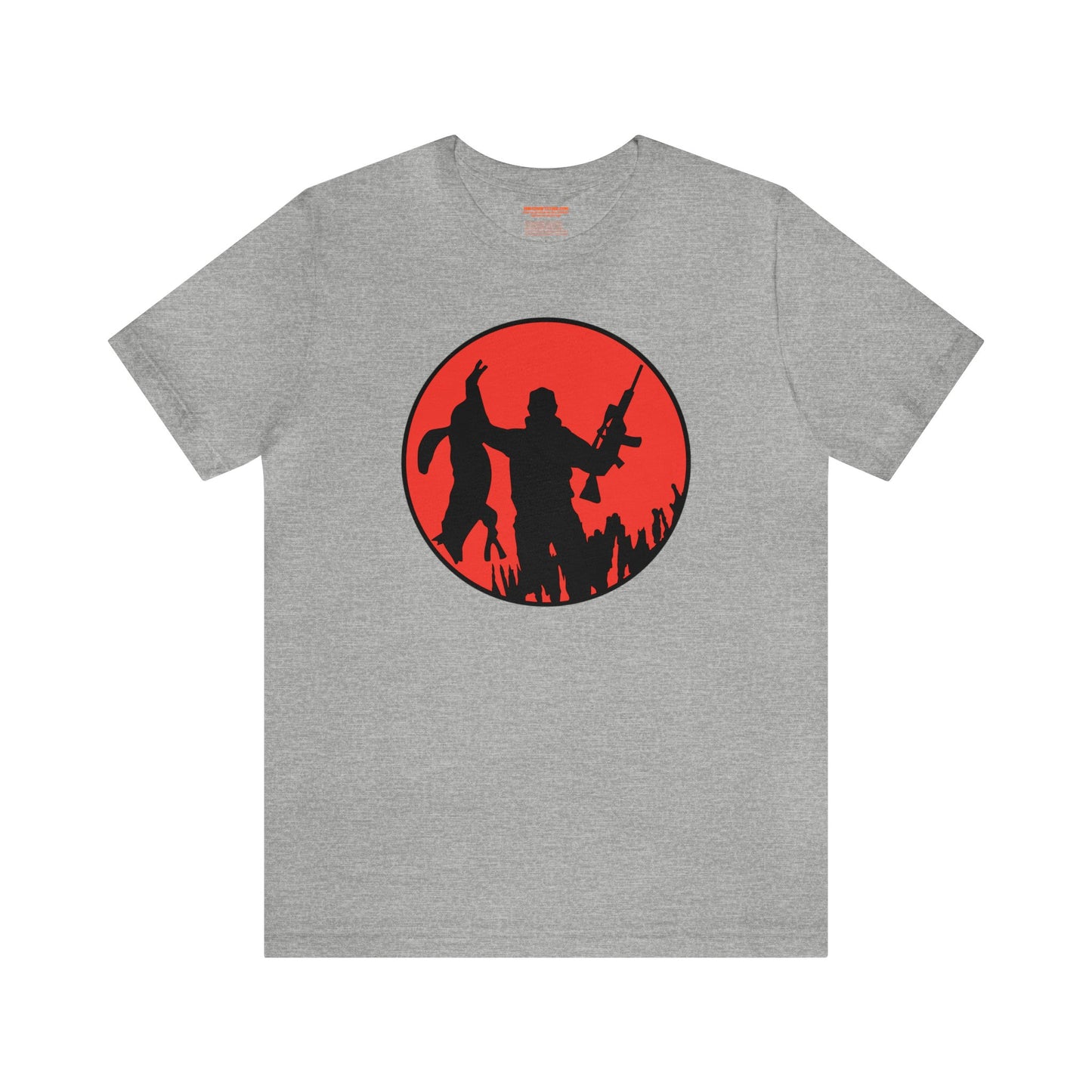 Coyote Hunter Holding Coyote Red Circle T-Shirt