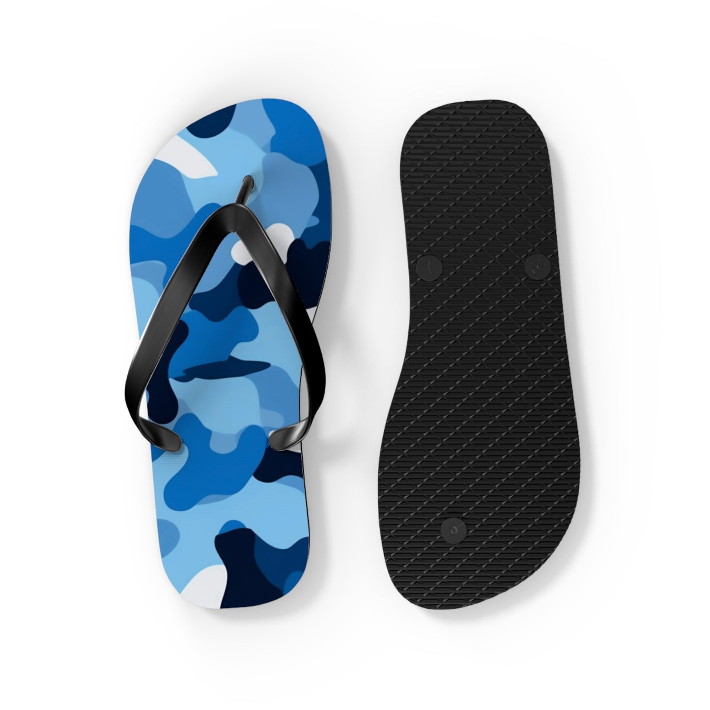 Blue Camo Flip Flops