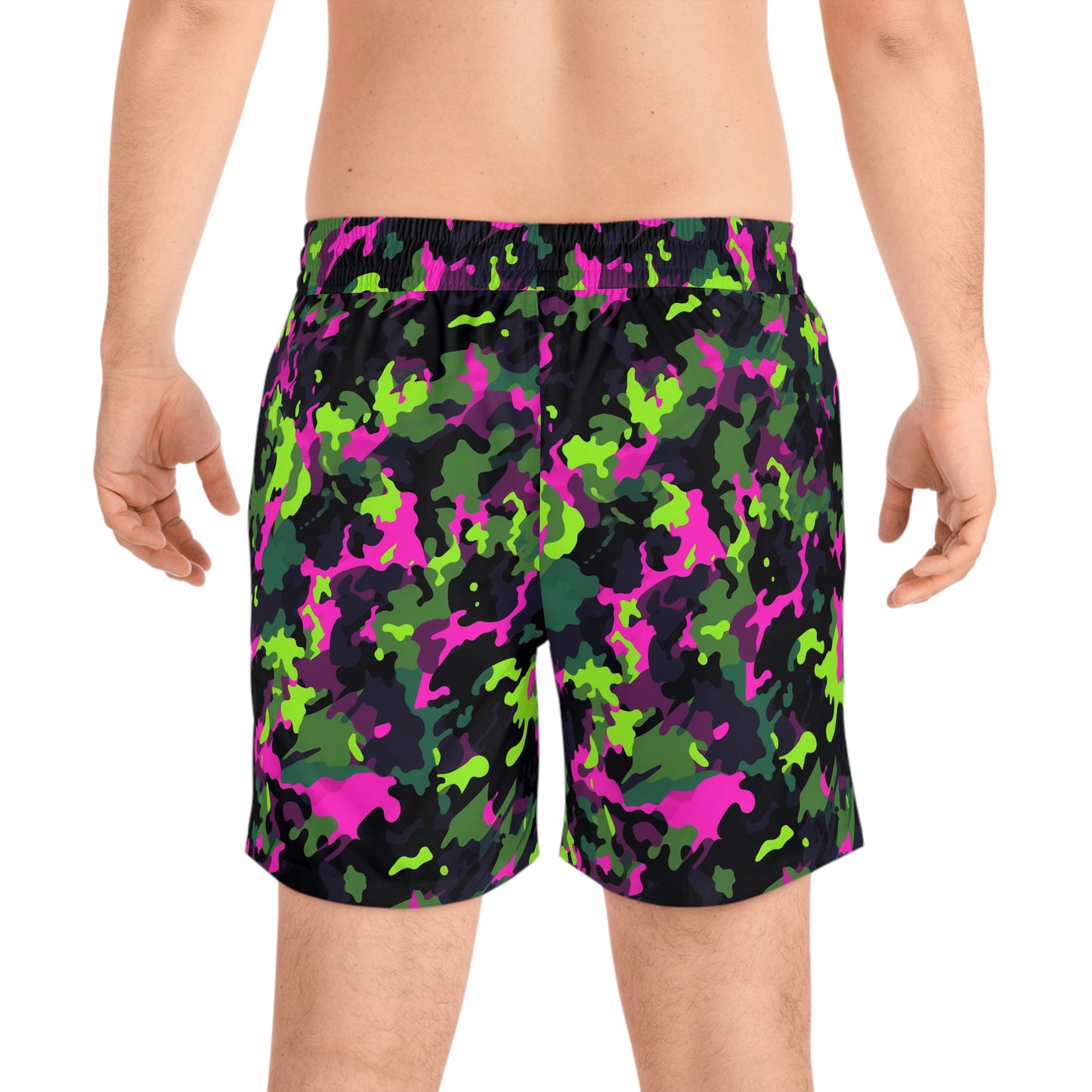 Neon Camo Swim Trunks