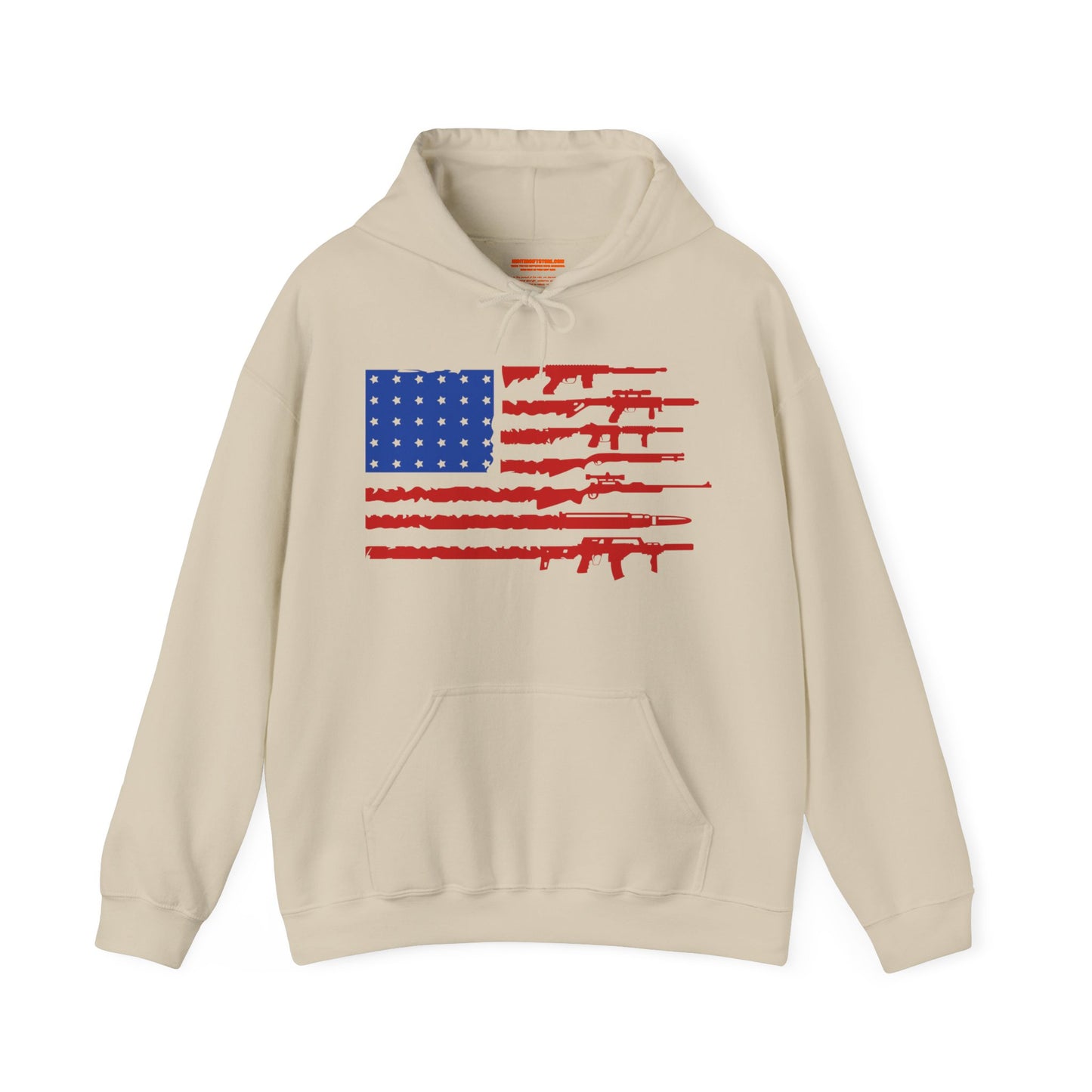 USA Gun Flag Hooded Sweatshirt