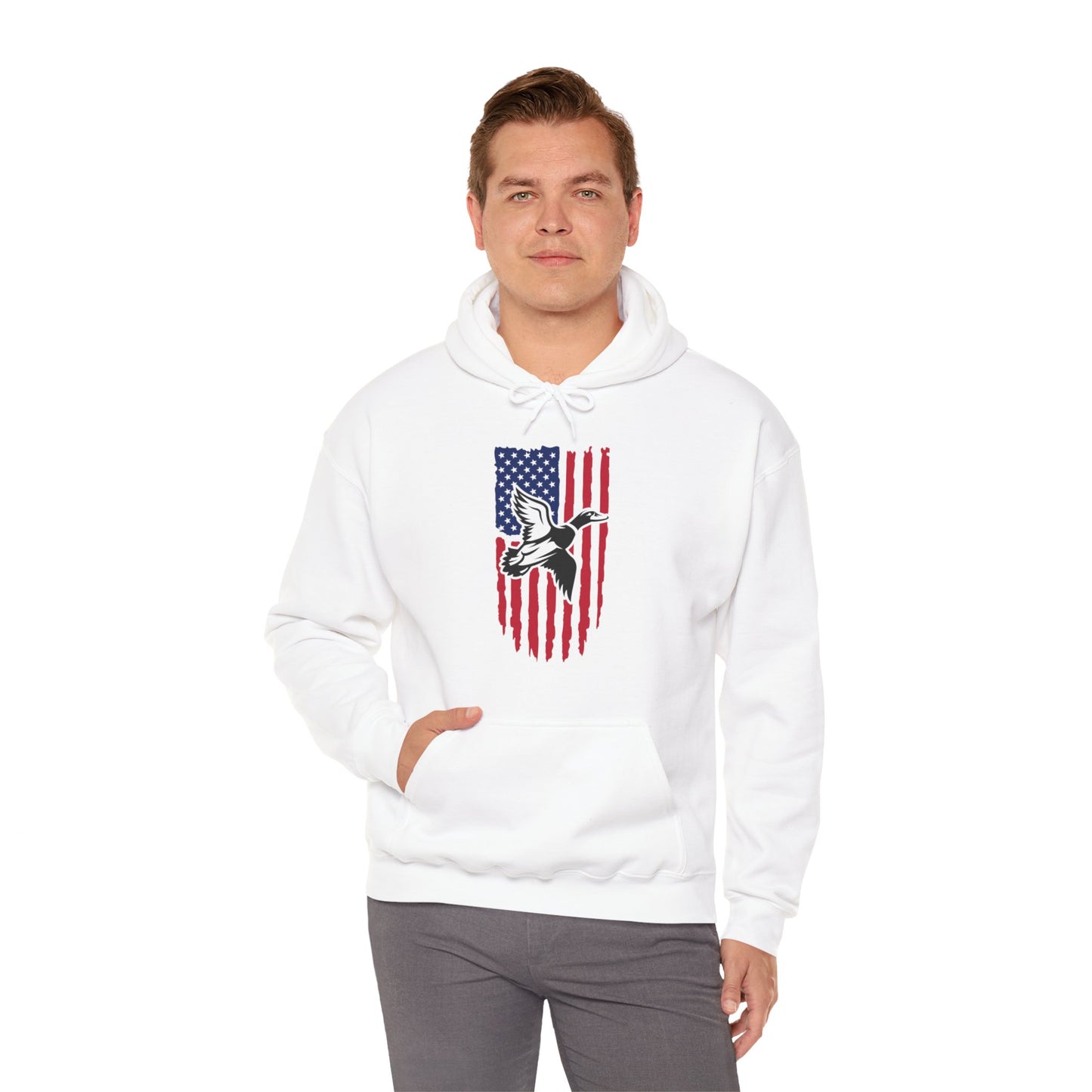 Duck American Flag Hooded Sweatshirt