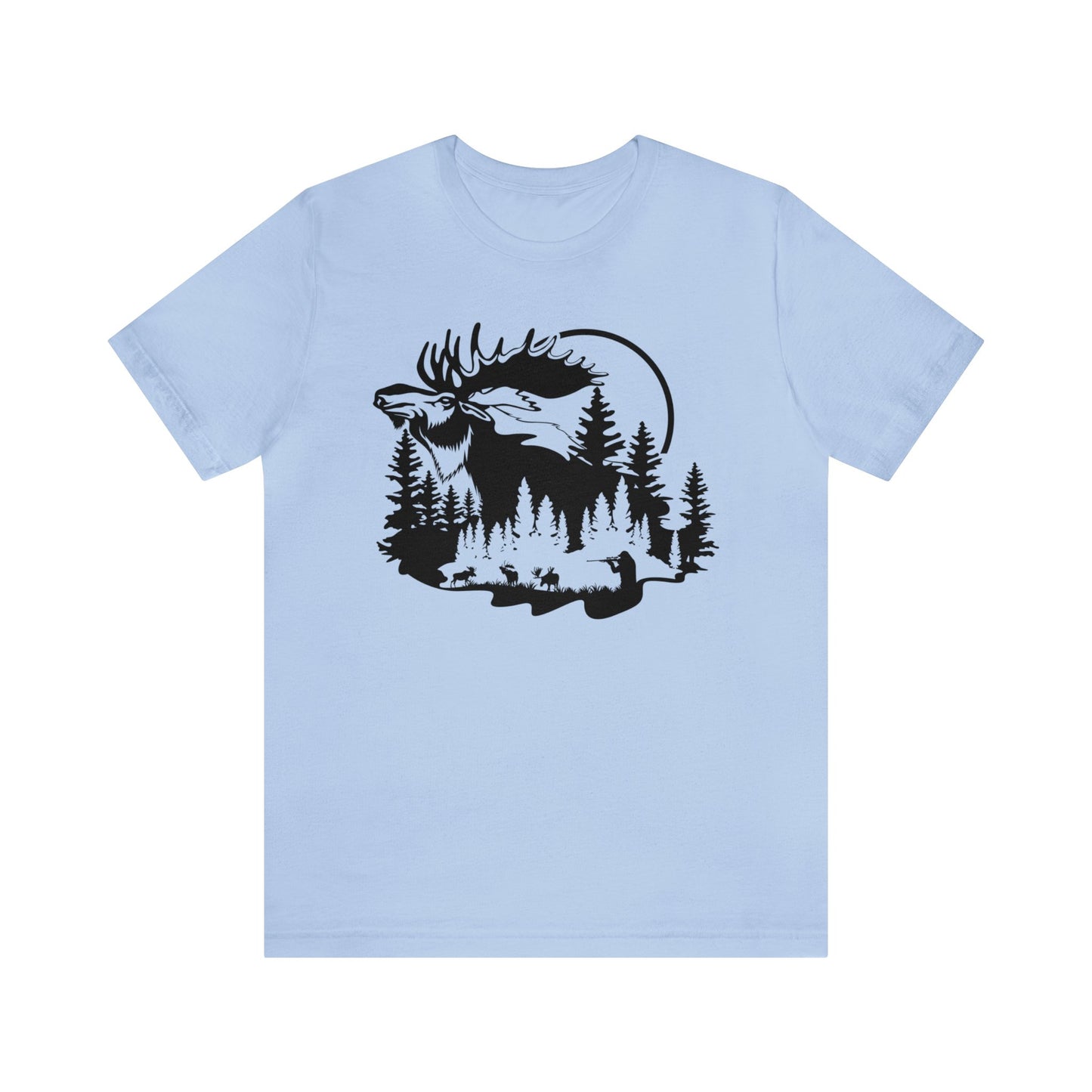 Moose Hunting Scene T-Shirt