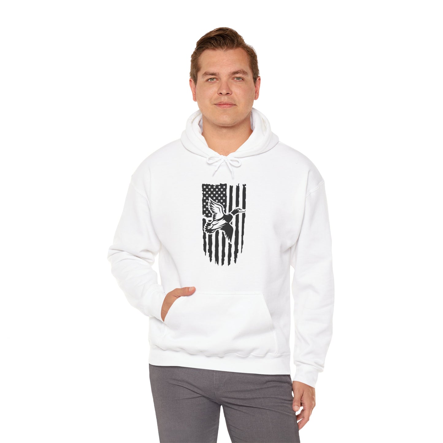 Duck American Flag Hooded Sweatshirt