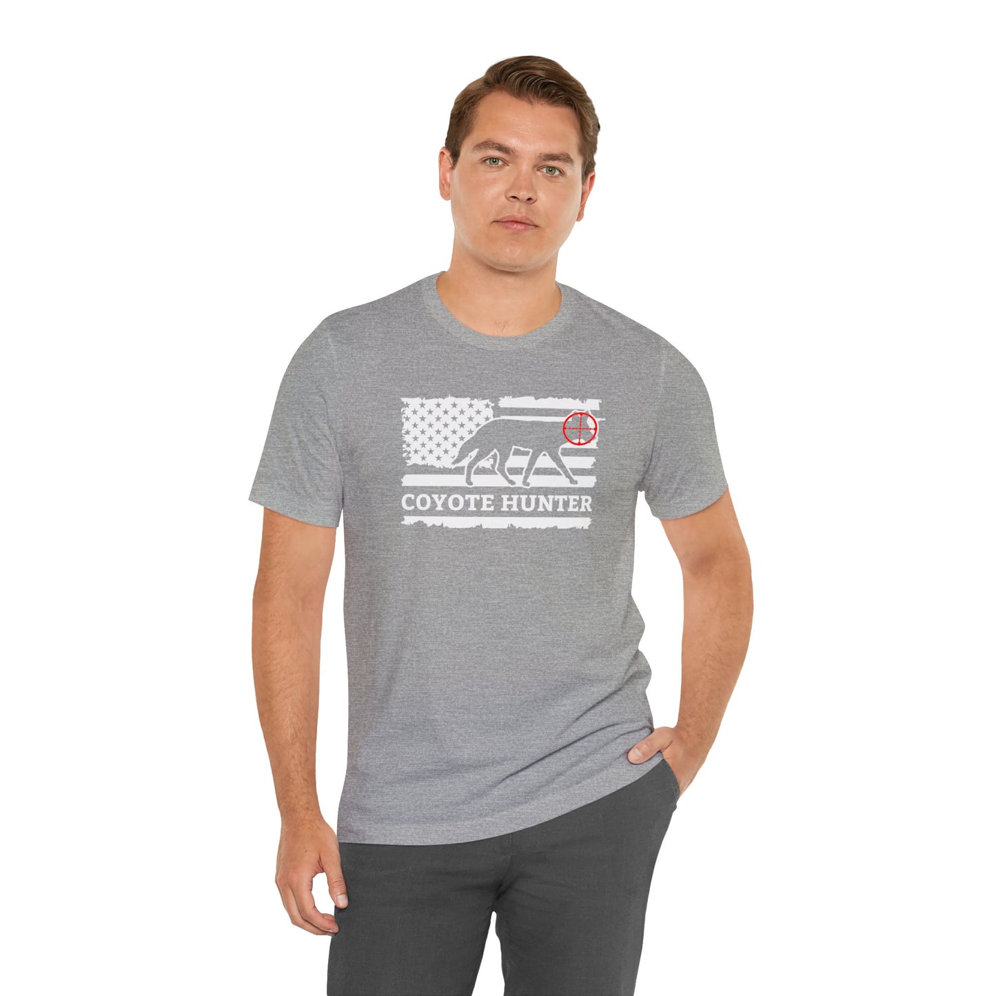 American Flag Coyote Hunter T-Shirt