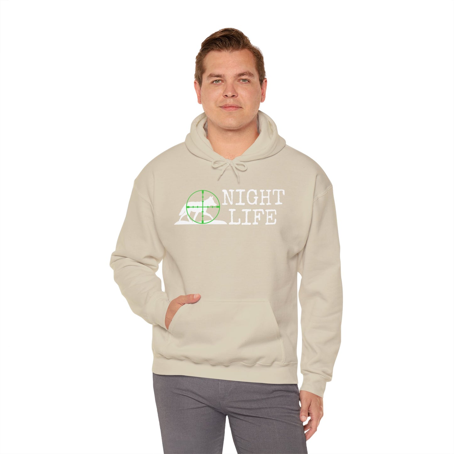 Coyote Night Night Life Green Scope Hooded Sweatshirt