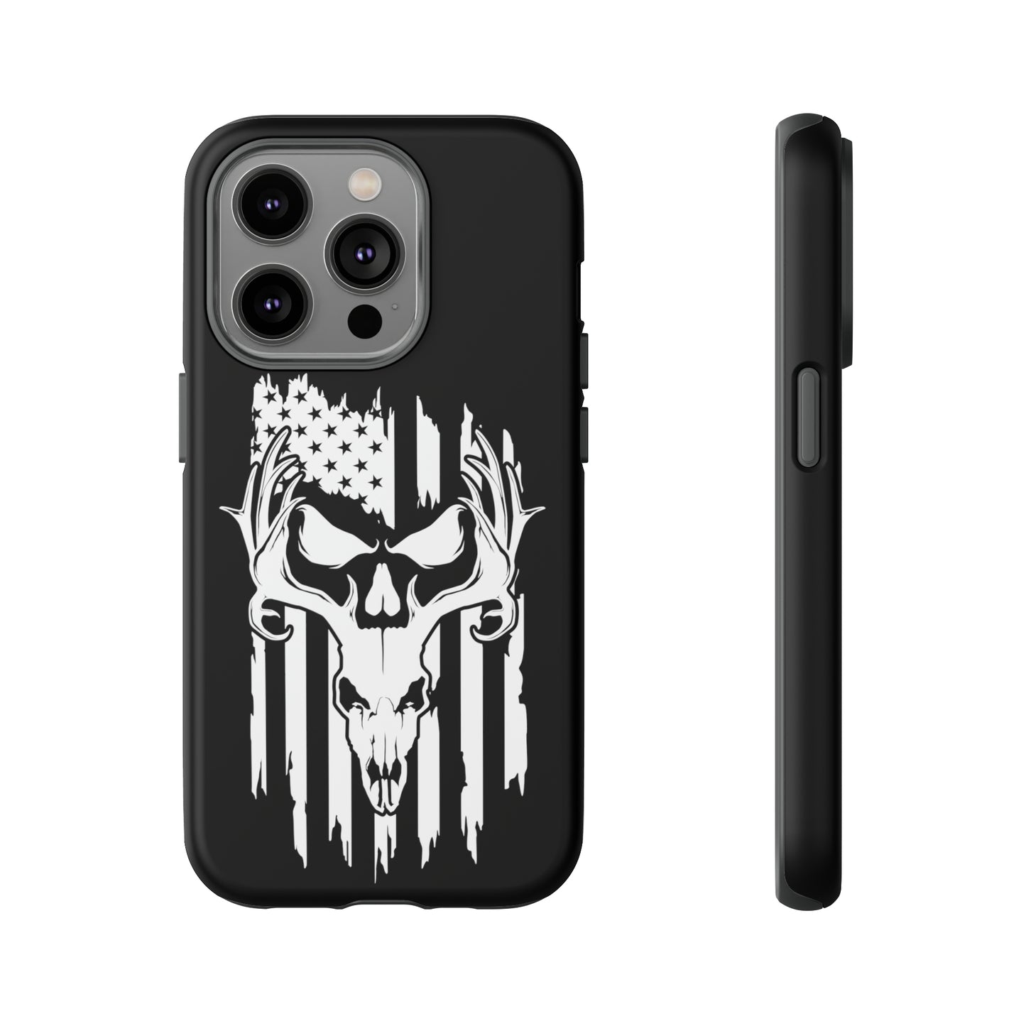 Deer Skull American Flag Phone Case