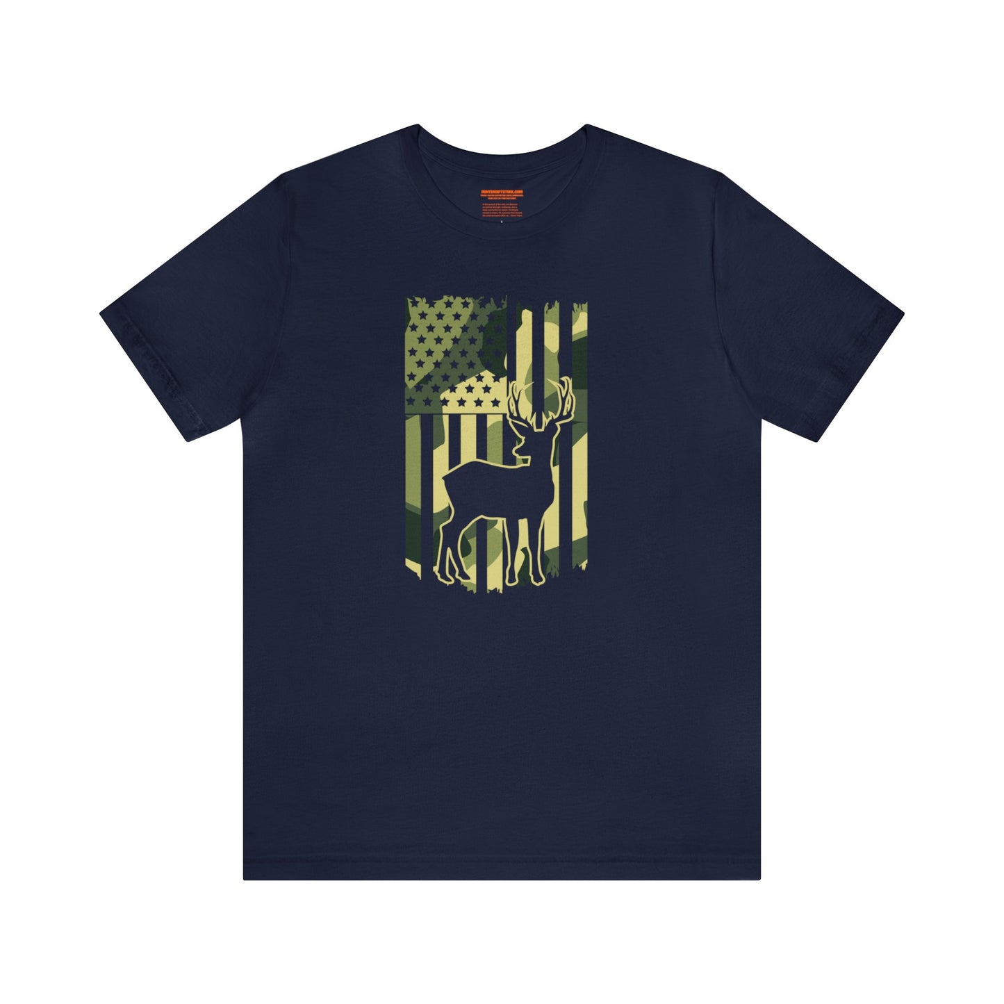 Deer Camo American Flag T-Shirt