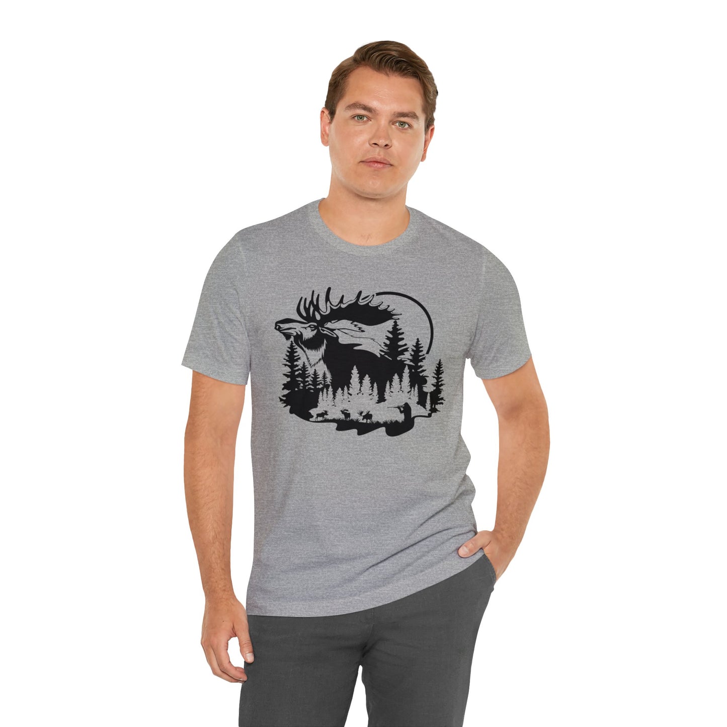 Moose Hunting Scene T-Shirt