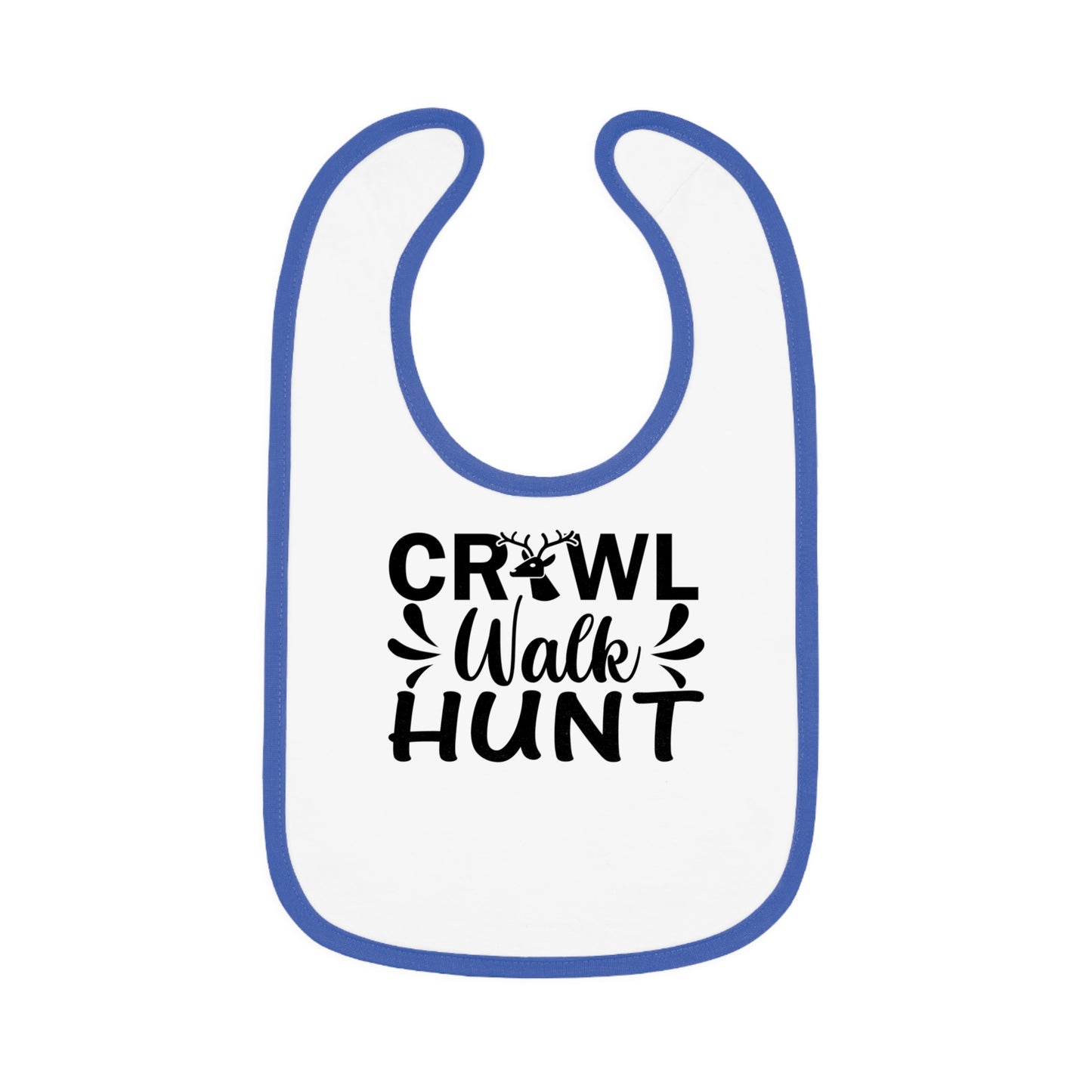 Crawl Walk Hunt Baby Jersey Bib