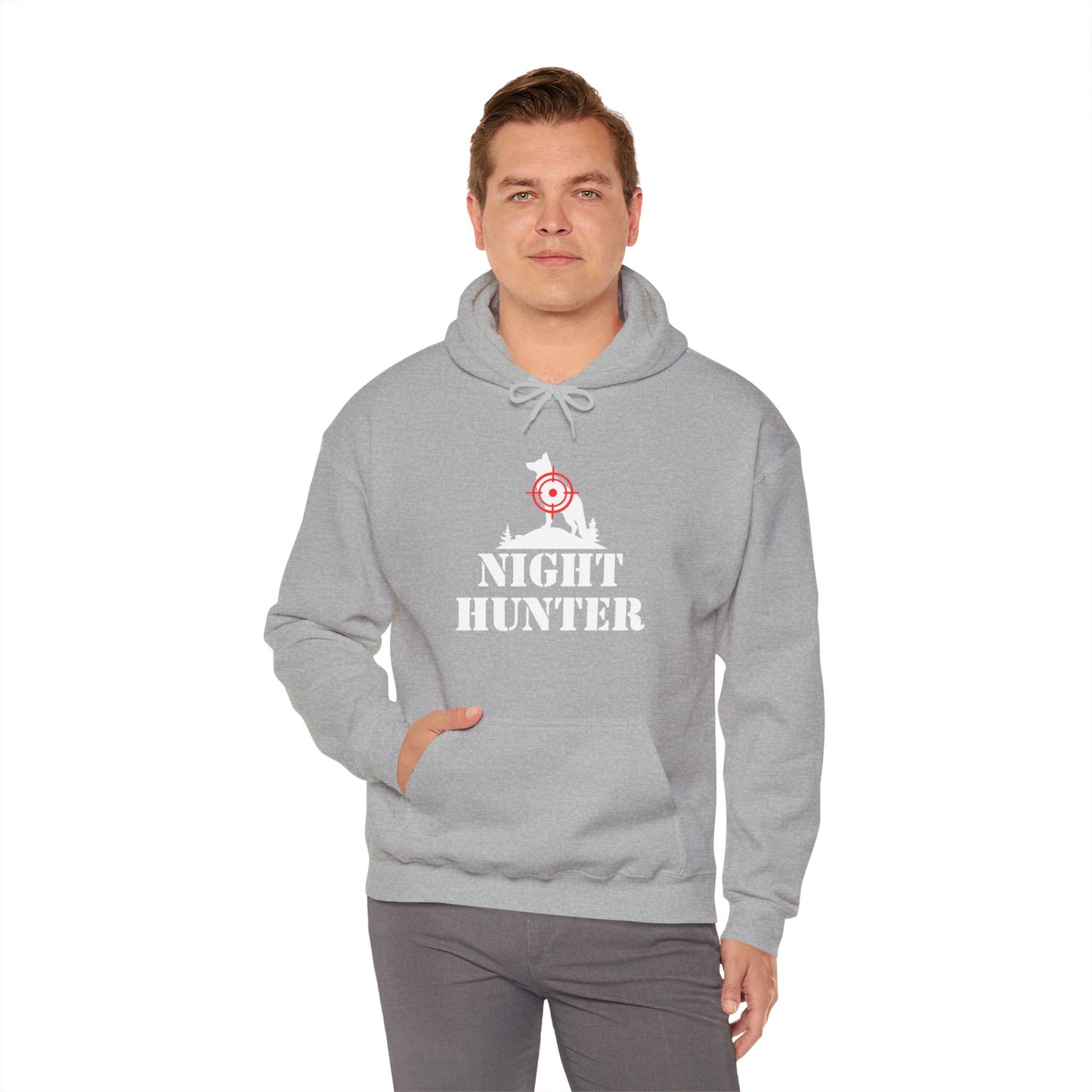 Coyote Night Hunter Red Dot Hooded Sweatshirt