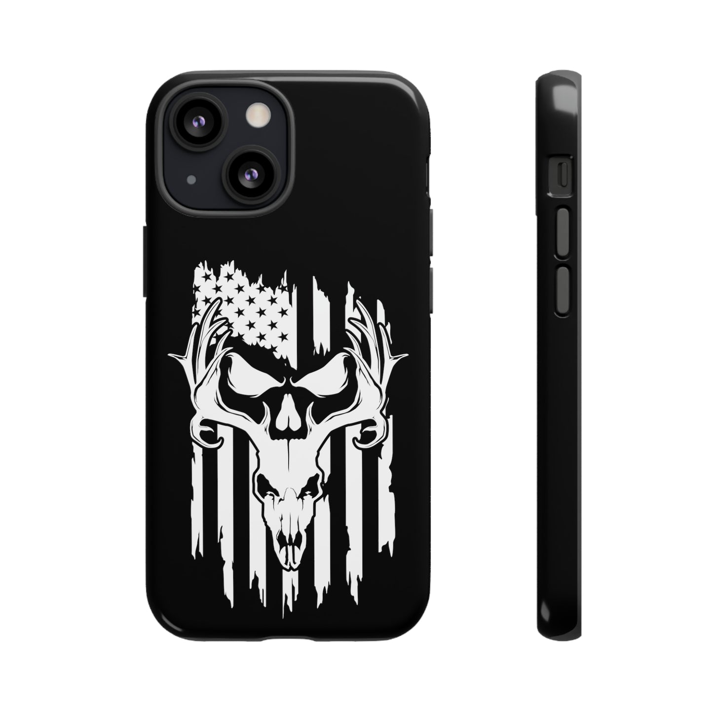 Deer Skull American Flag Phone Case