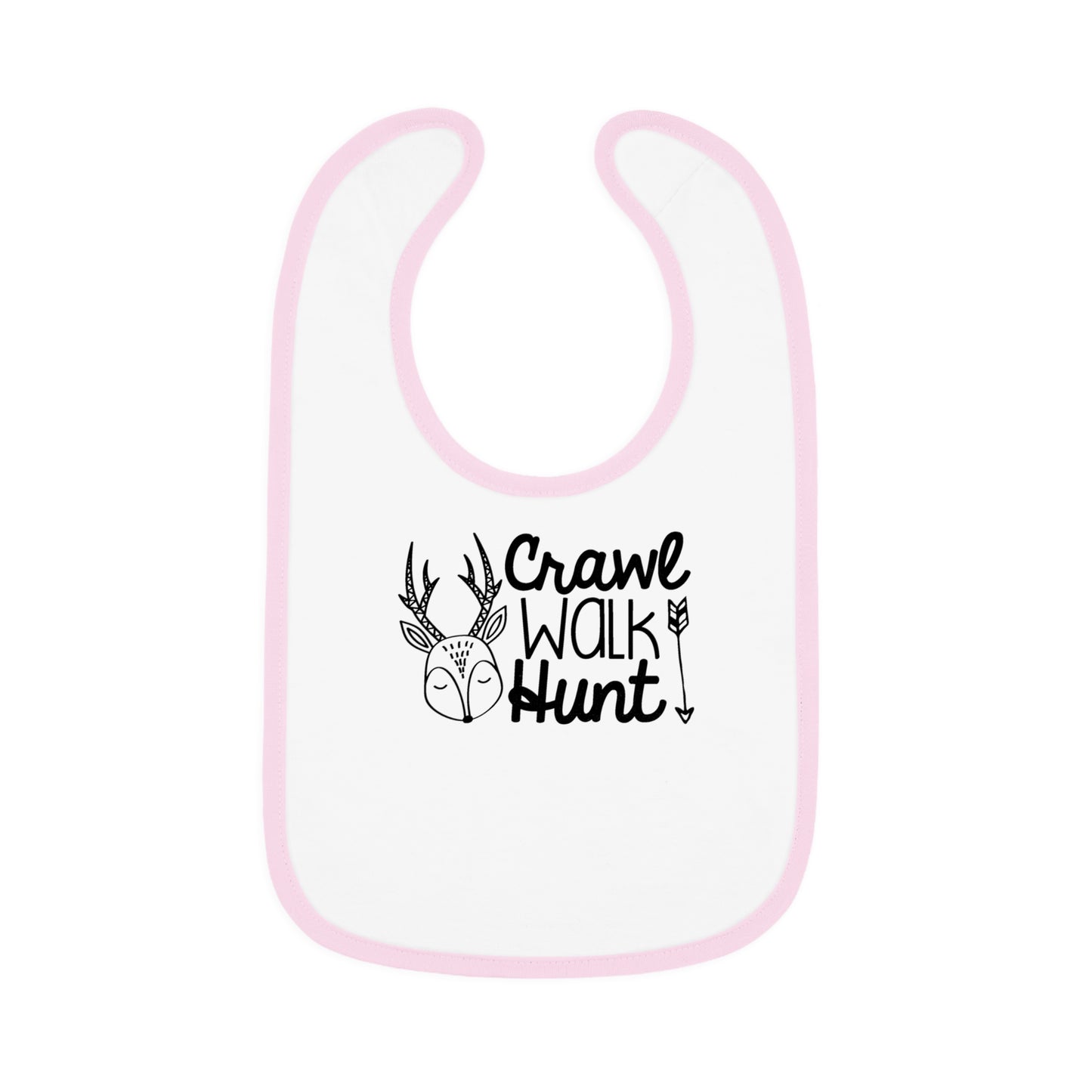 Crawl Walk Hunt Baby Jersey Bib