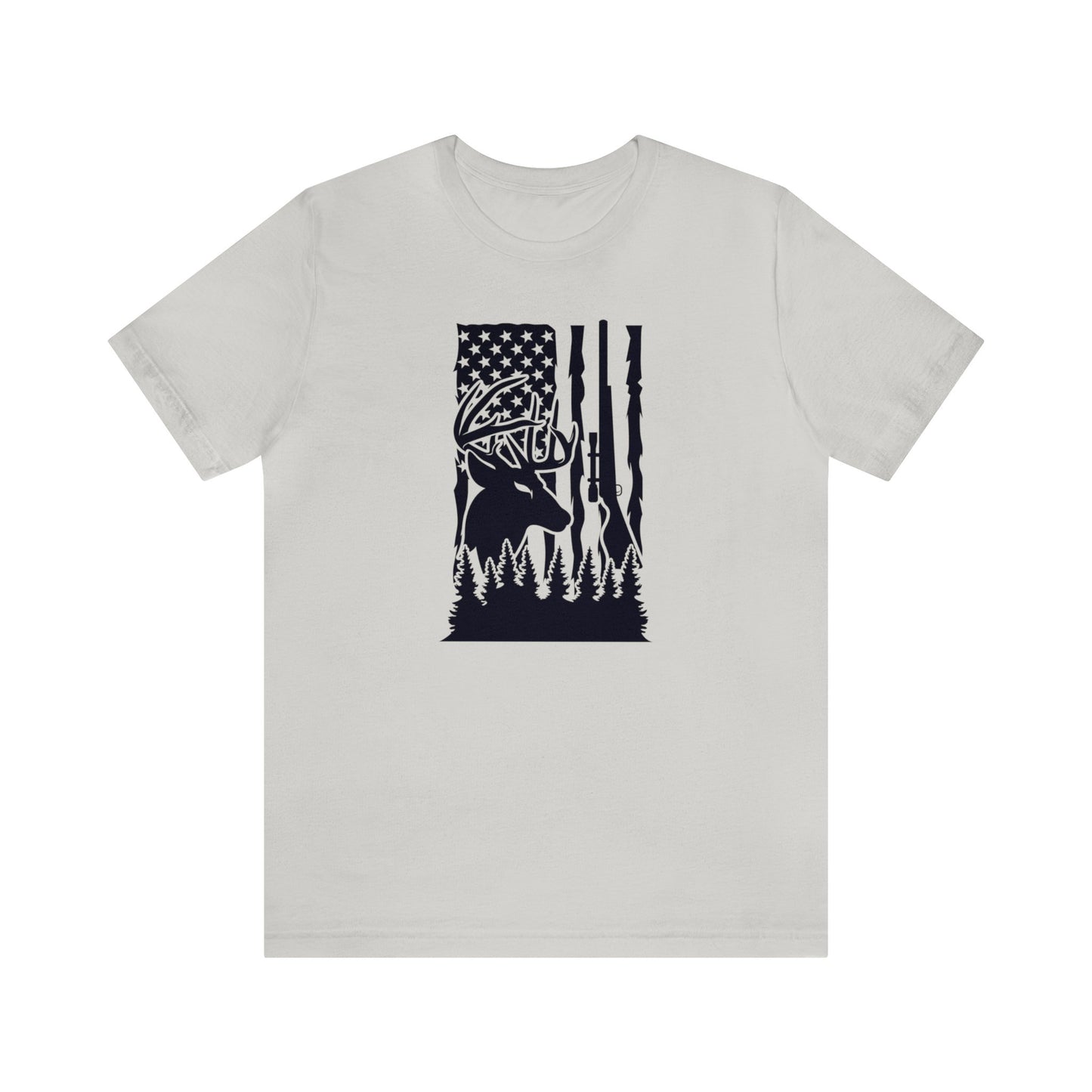 Deer Gun American Flag T-Shirt