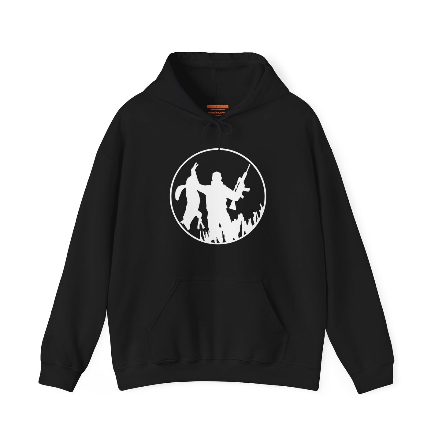 Coyote Hunter Holding Coyote Circle Hooded Sweatshirt