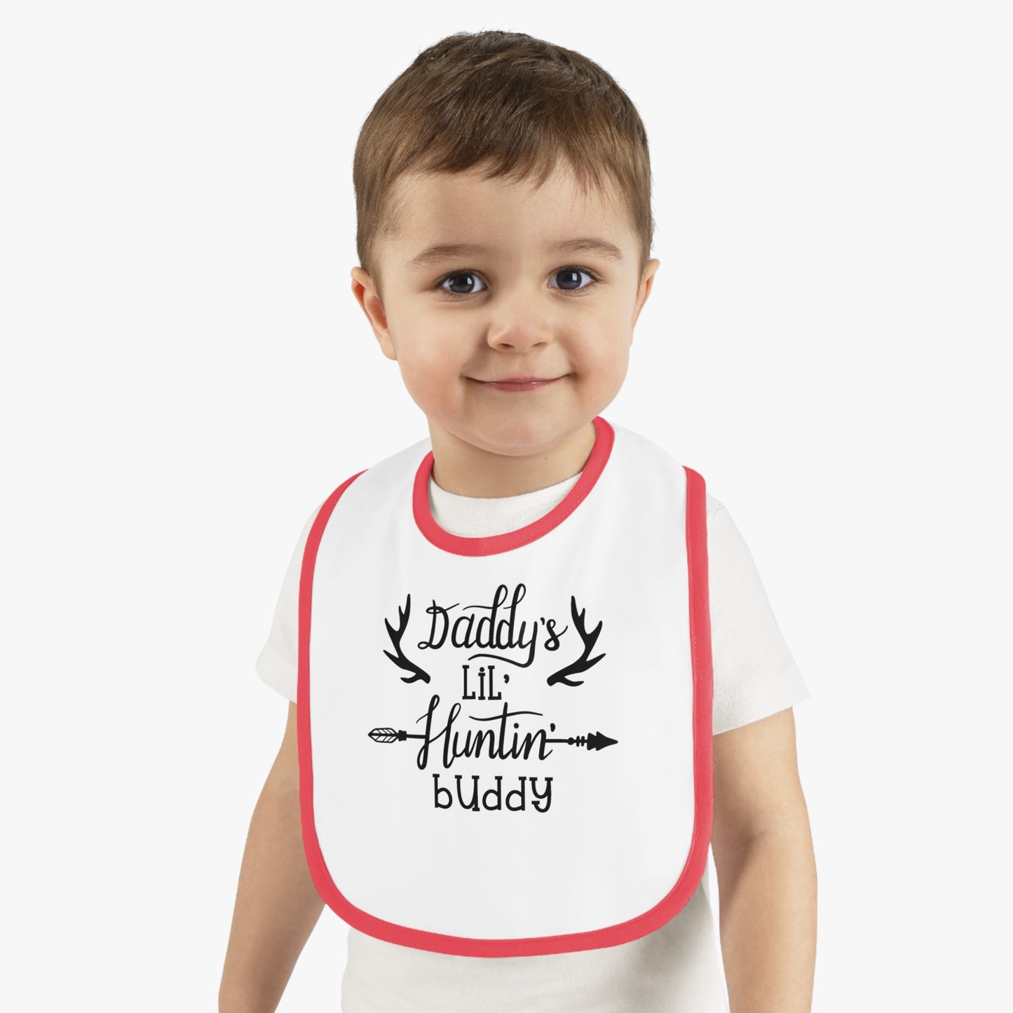 Daddy's Lil Huntin Buddy Baby Jersey Bib