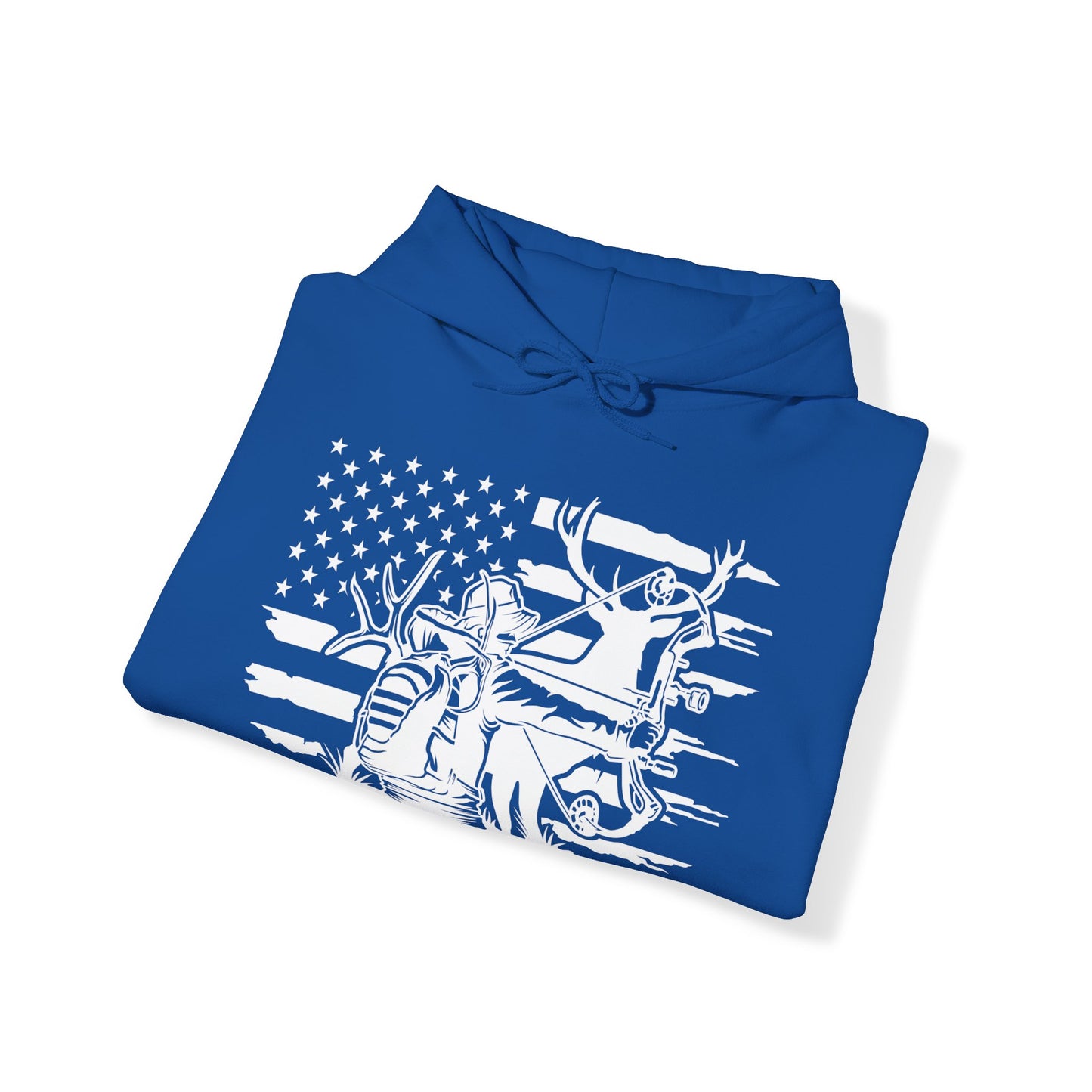 US Deer Bowhunting Flag Hooded Sweatshirt