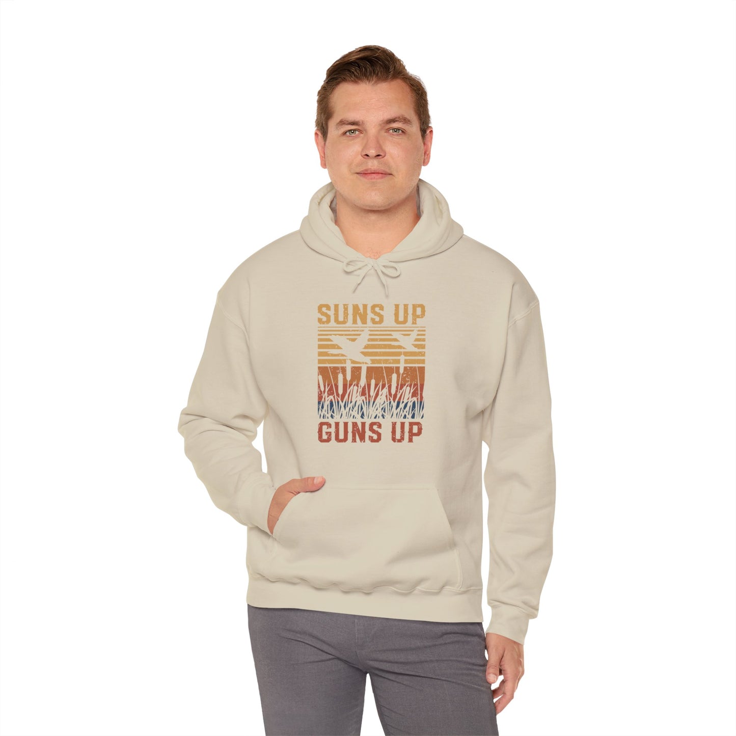 Suns Up Guns Up Duck Hunting Hooded Sweatshirt