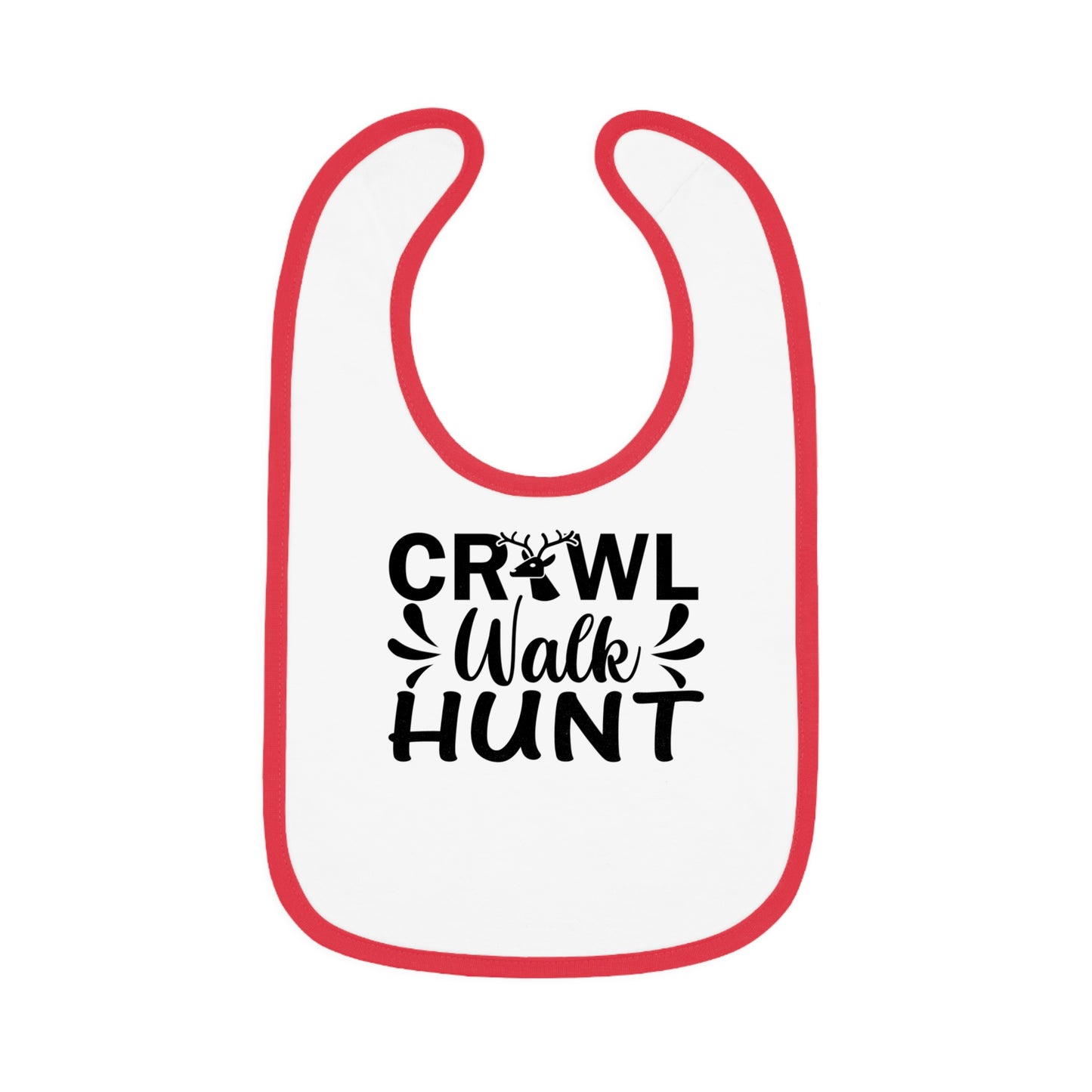 Crawl Walk Hunt Baby Jersey Bib