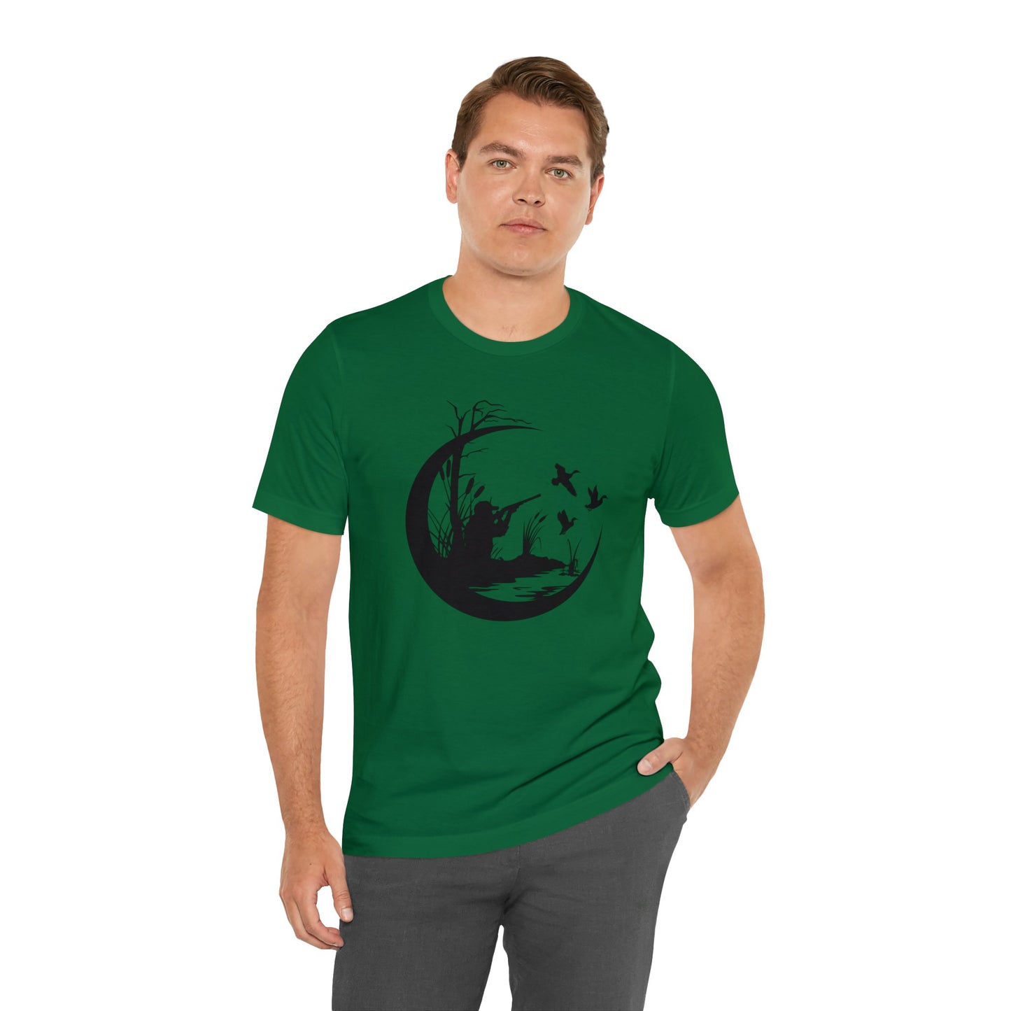 Duck Hunter Round Scene T-Shirt