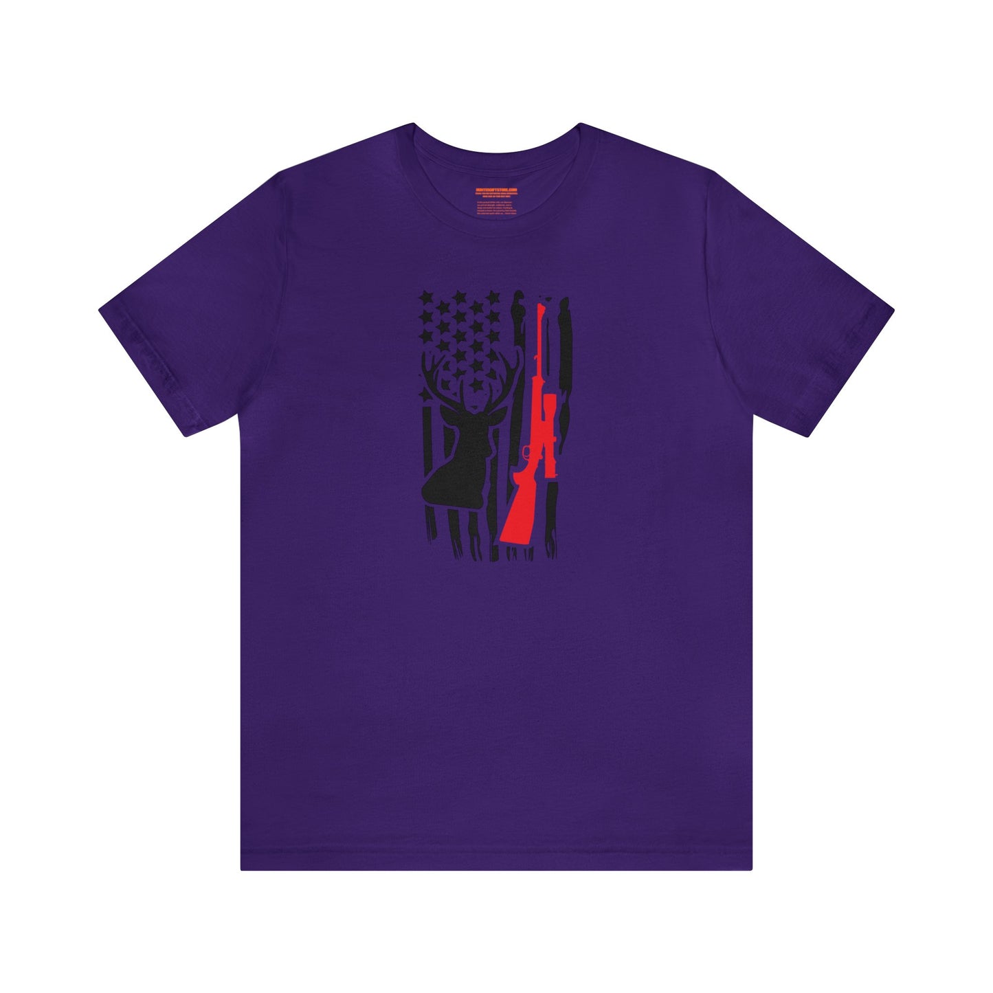 Deer Gun American Flag T-Shirt