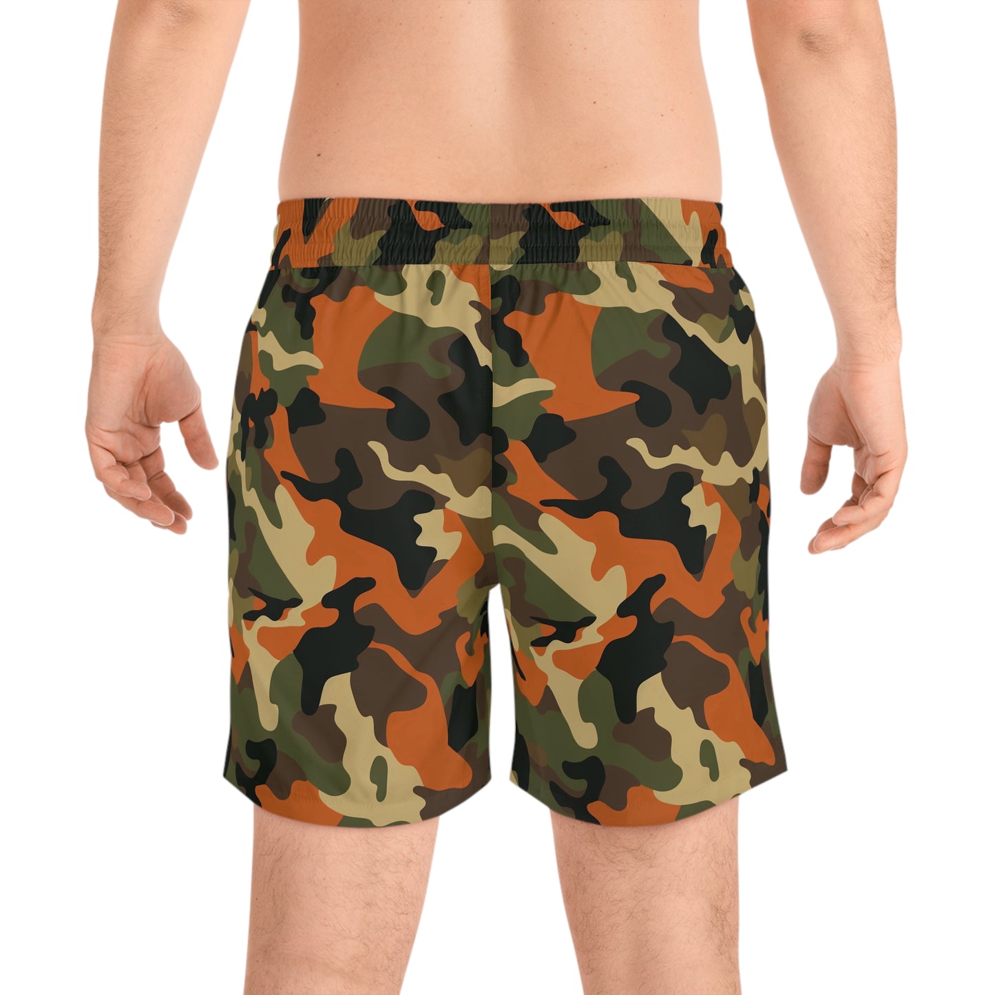 Brown Camo Swim Trunks