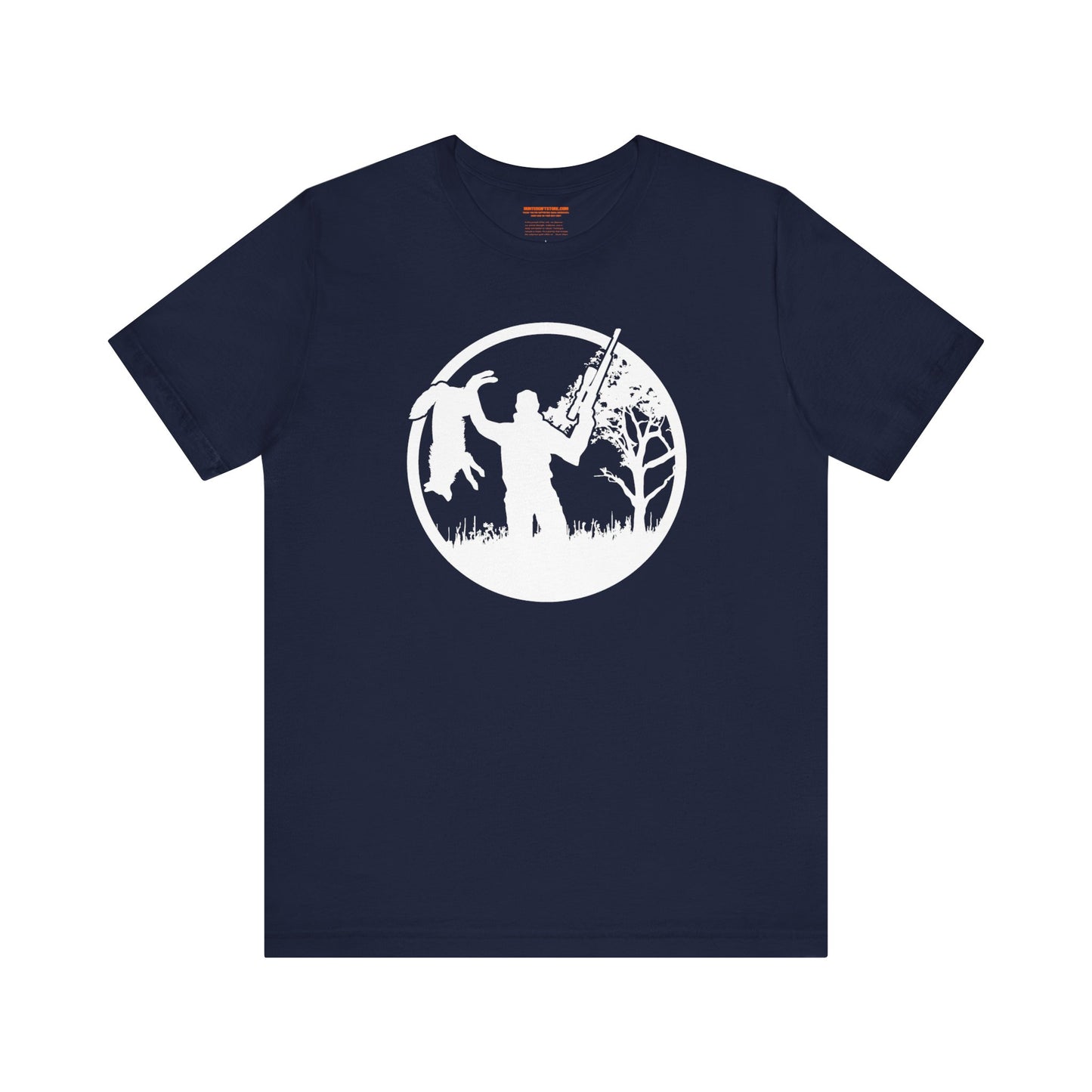 Coyote Hunter Holding Coyote White Circle T-Shirt