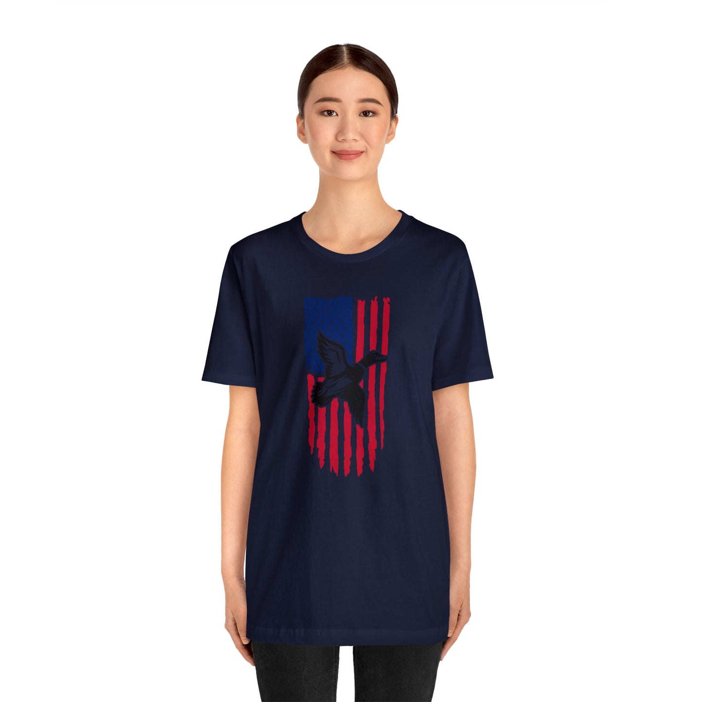 Duck Flying American Flag T-Shirt