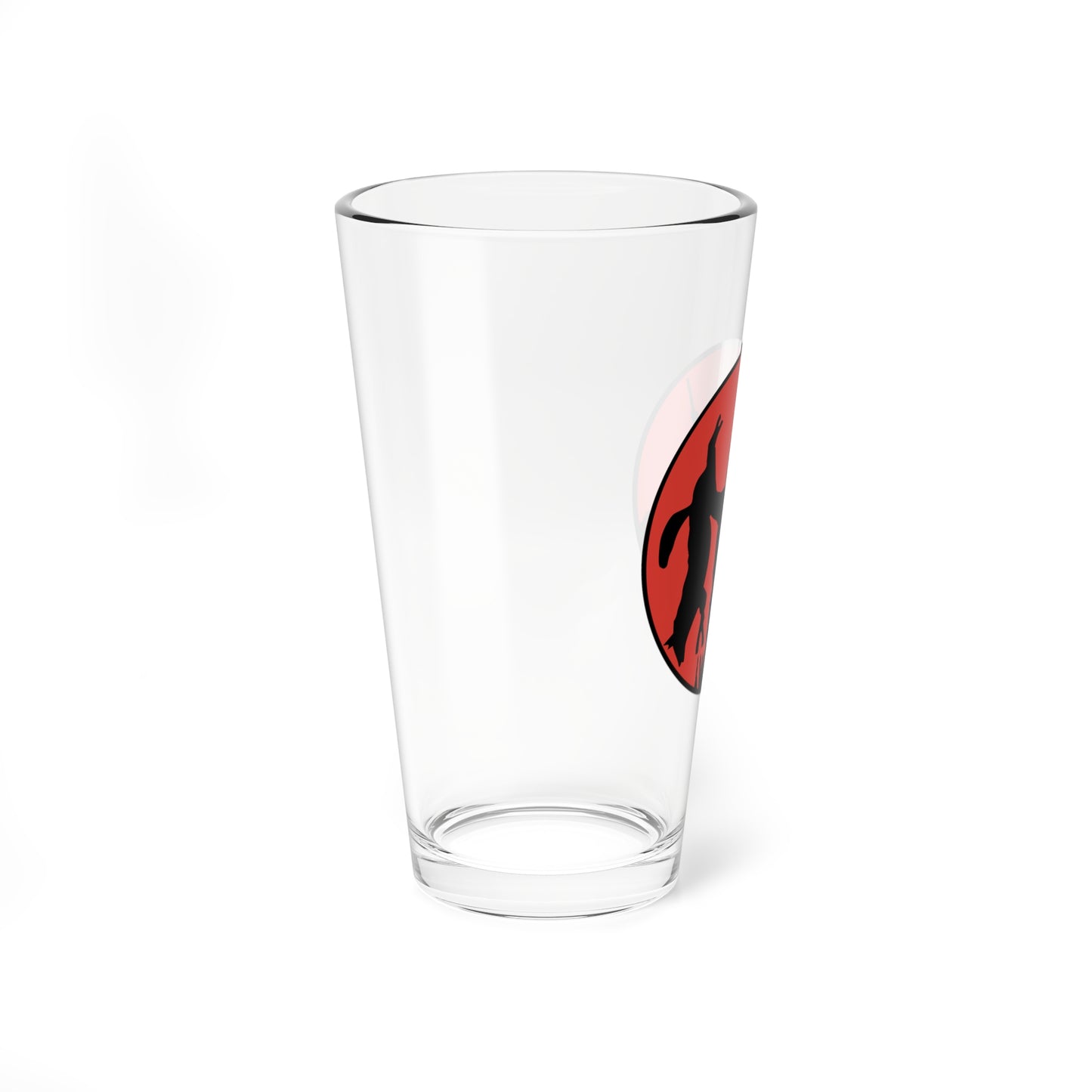 Coyote Hunter Holding Coyote Red Circle Pint Glass